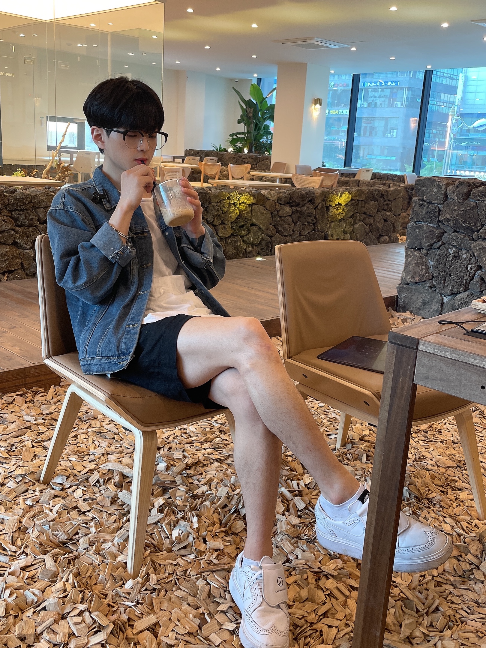 Nike x Peaceminusone Kwondo1 White 착용 스타일 - 4
