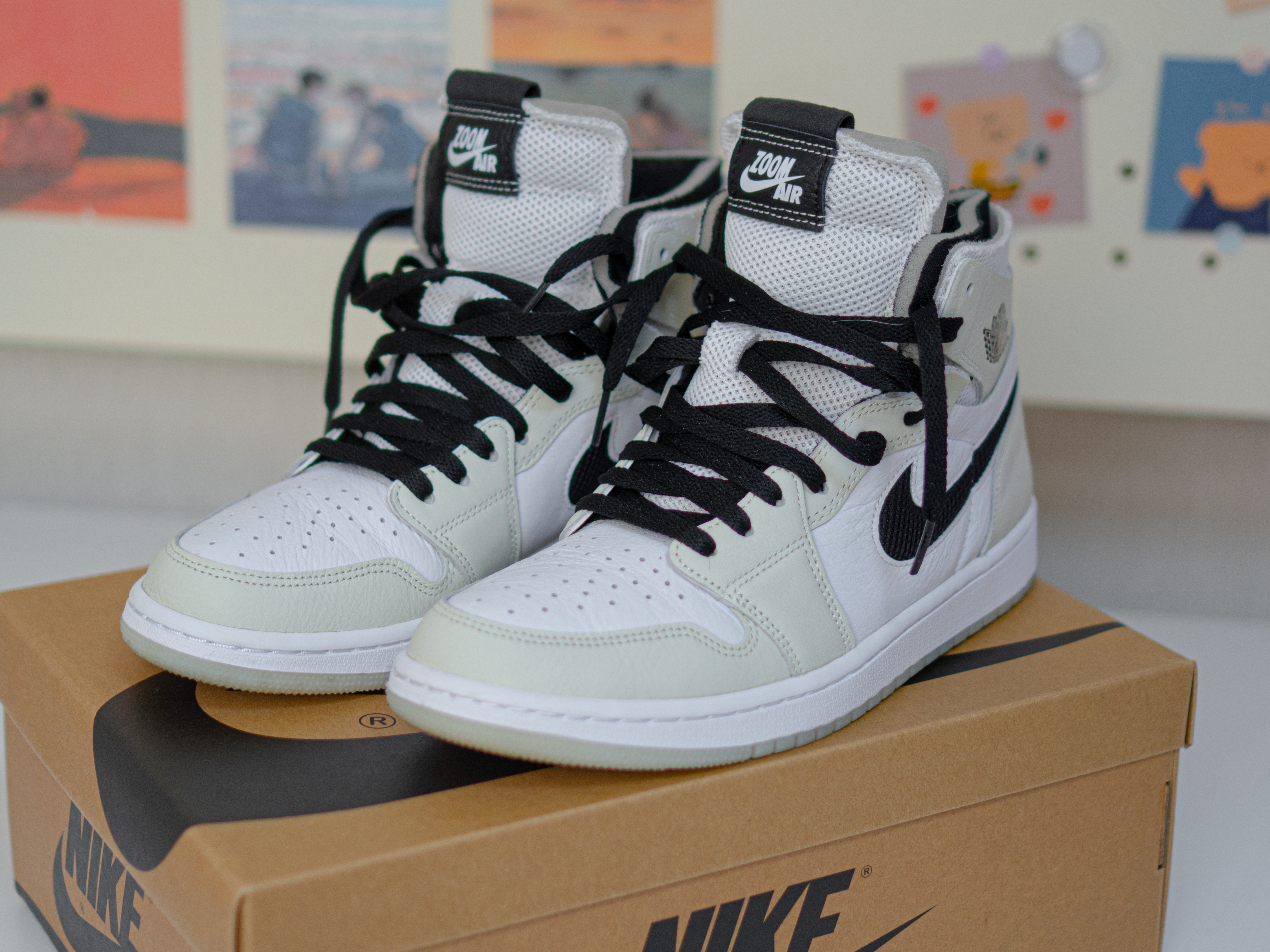 (W) Jordan 1 Zoom Air CMFT Light Bone 착용 스타일 - 2