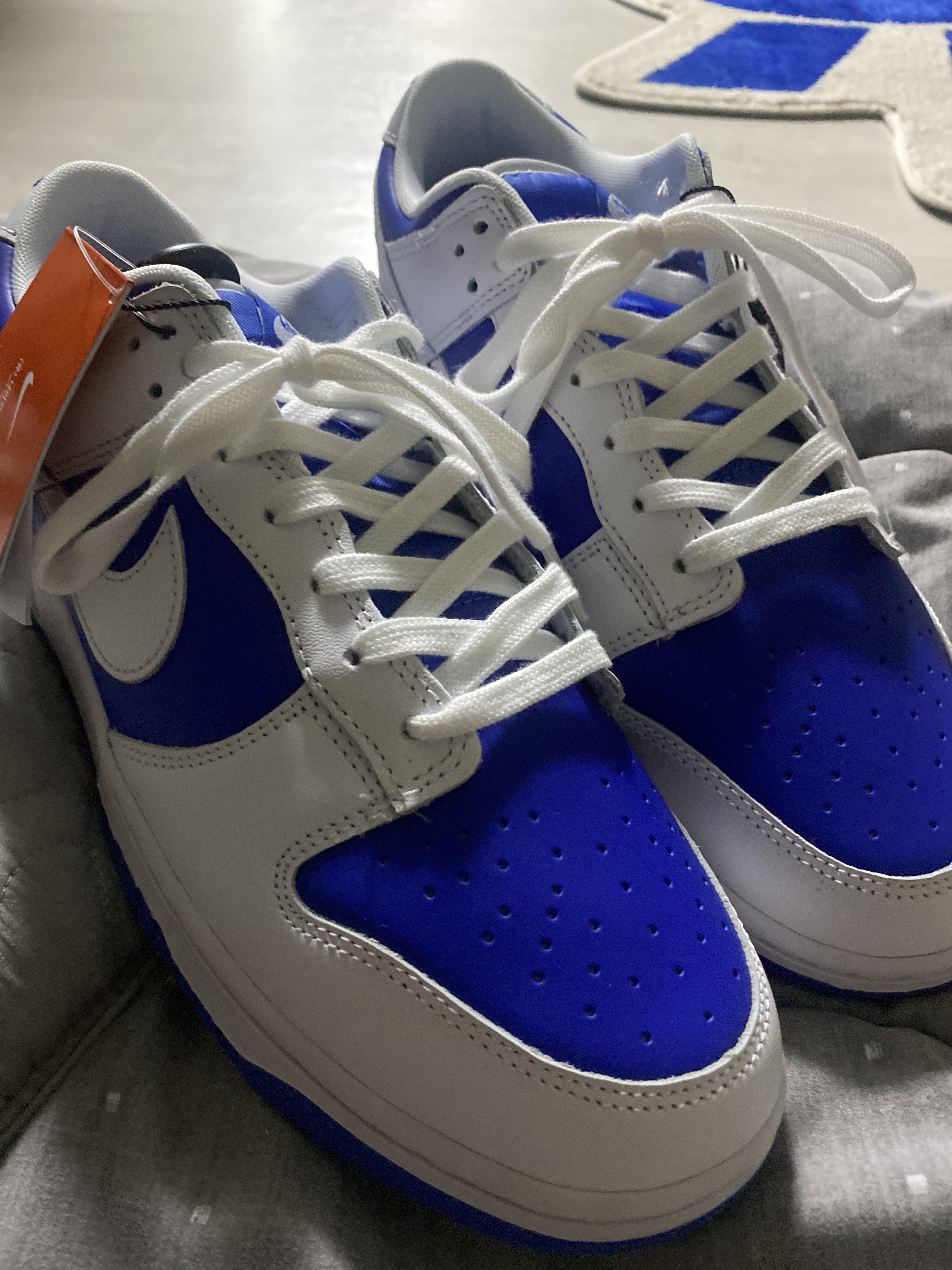 Nike Dunk Low Retro Racer Blue and White 착용 스타일