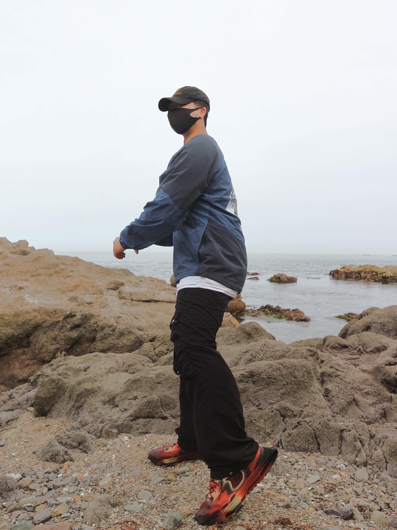 Palace Horsepower Crew Navy - 20SS, Nike x Matthew M Williams Zoom 004 Rust Factor 착용 스타일 - 1