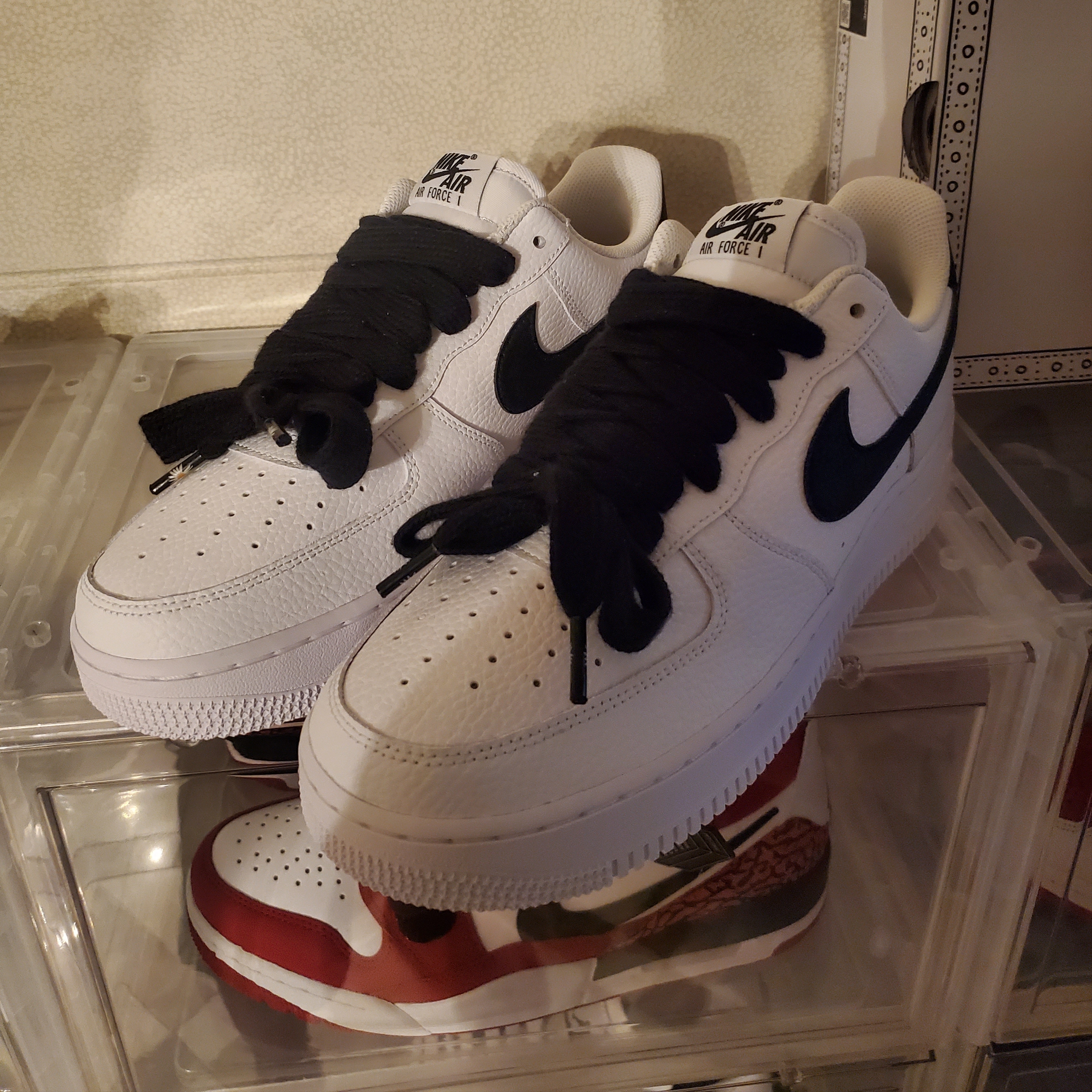 Nike Air Force 1 '07 White Black 착용 스타일