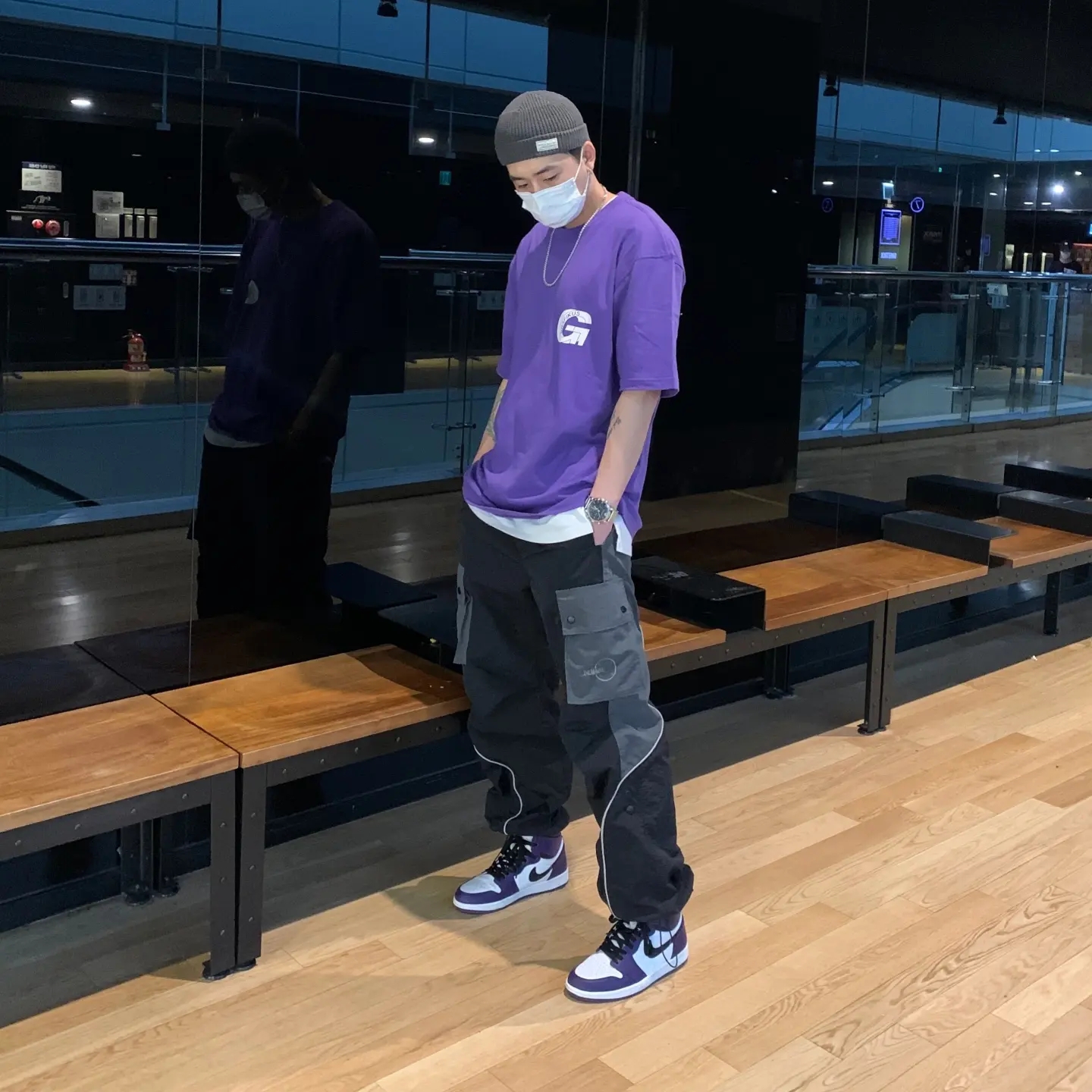 Jordan 1 Retro High OG Court Purple 2020 착용 스타일 - 1