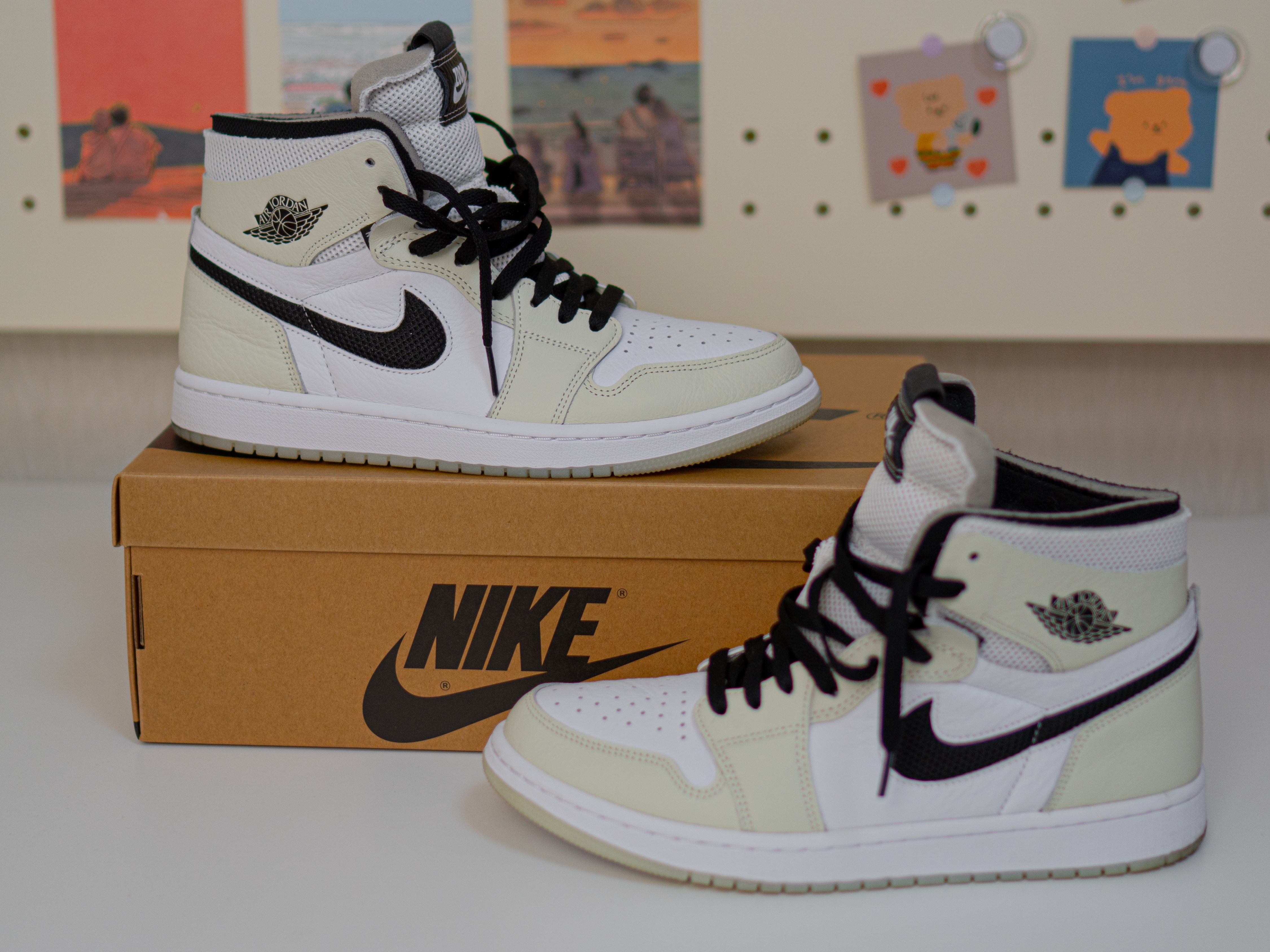 (W) Jordan 1 Zoom Air CMFT Light Bone 착용 스타일 - 1