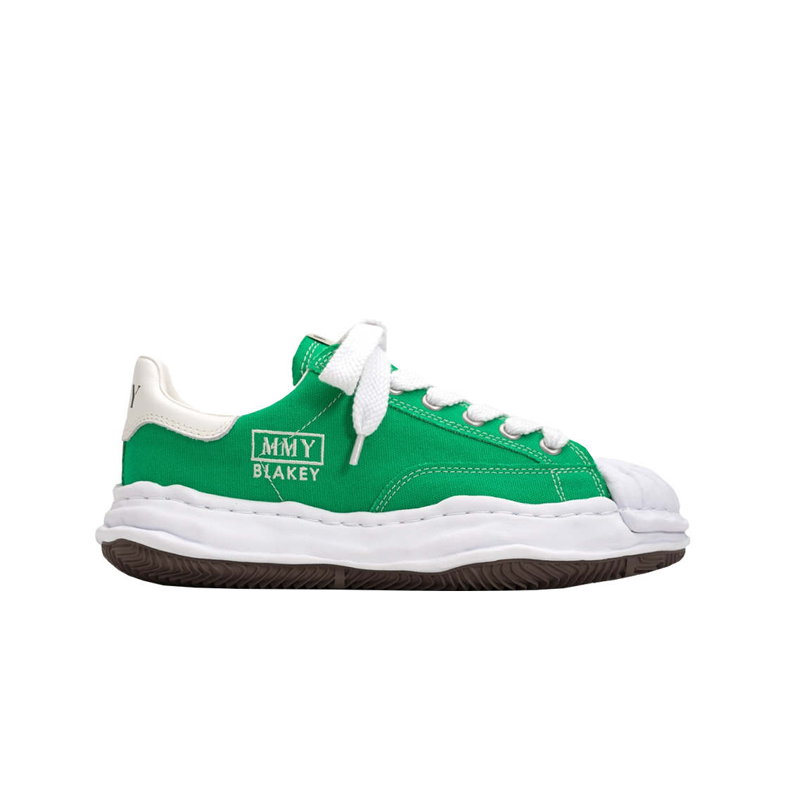 메종 미하라 야스히로 블레이키 OG 솔 캔버스 로우탑 스니커즈 그린(Maison Mihara Yasuhiro Blakey OG Sole Canvas Low-top Sneakers Green)