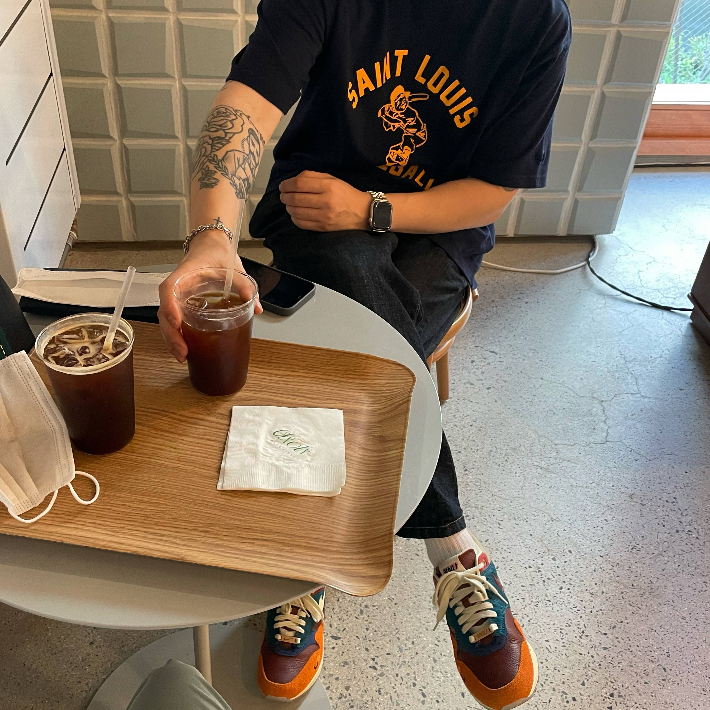 Nike x Kasina Air Max 1 SP Won-Ang Orange 착용 스타일