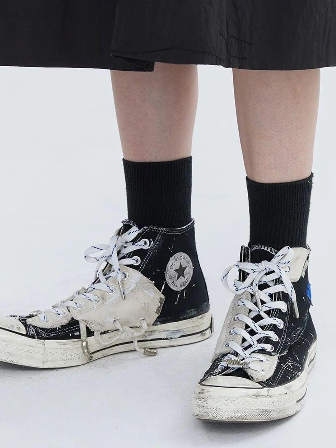 Converse Chuck 70 High Vintage Canvas White, Converse Chuck 70 Hi Black 착용 스타일 - 2