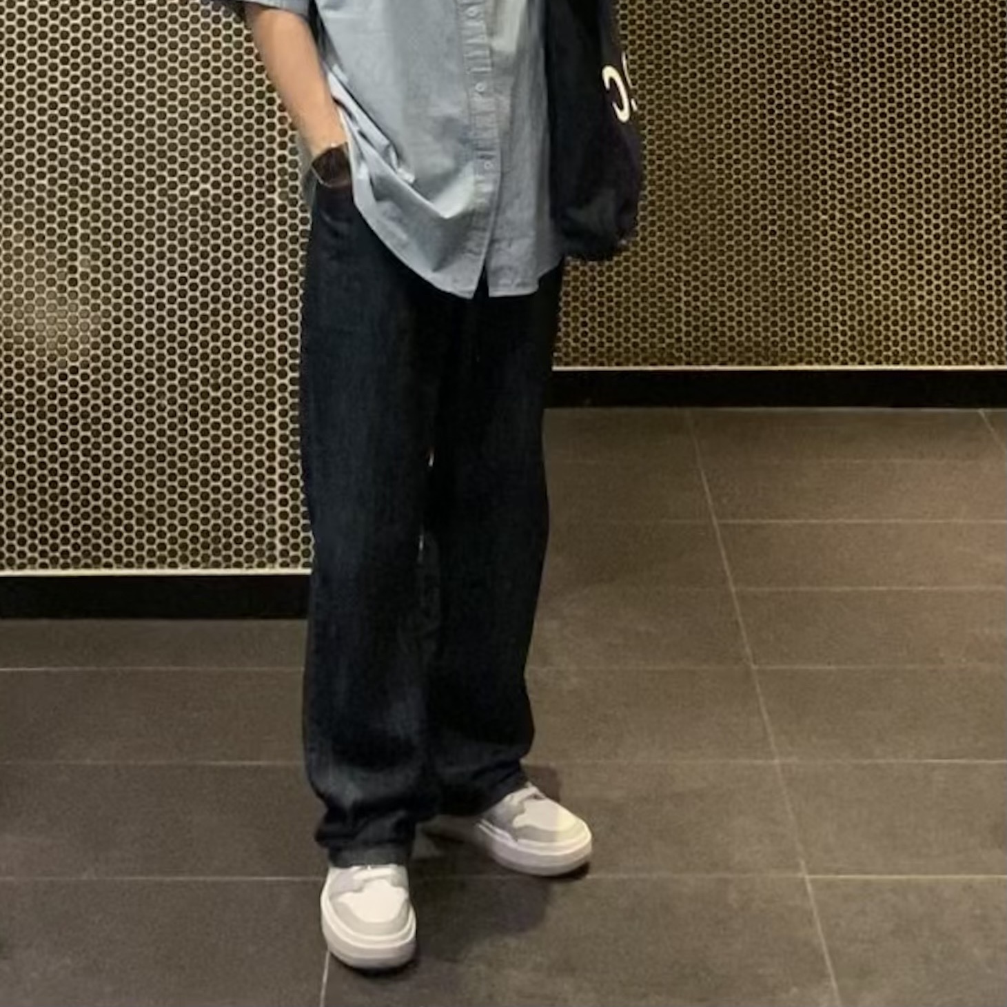 (W) Jordan 1 Elevate Low White and Wolf Grey 착용 스타일