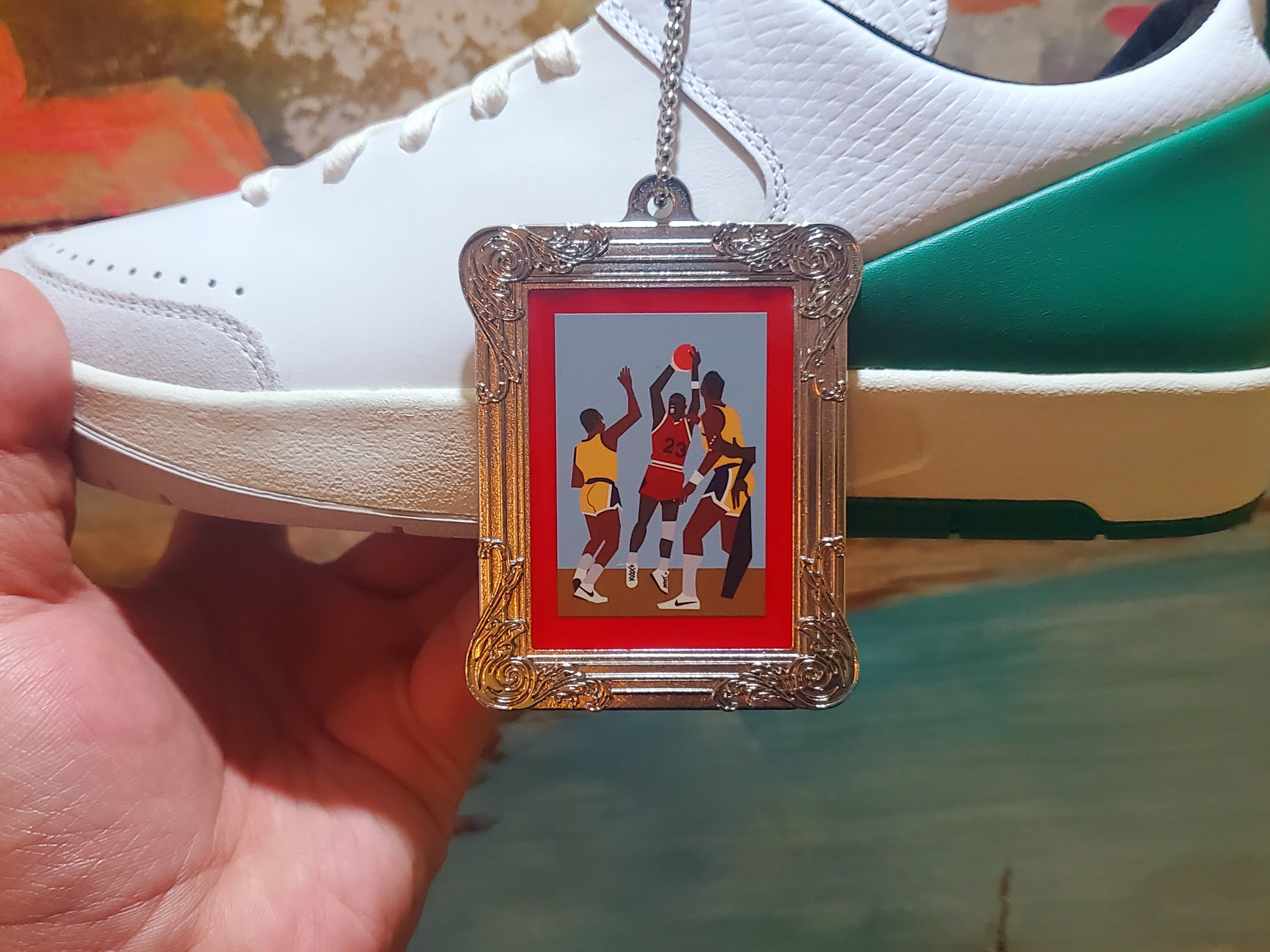 (W) Jordan 2 x Nina Chanel Abney Retro Low SE White and Malachite 착용 스타일 - 4
