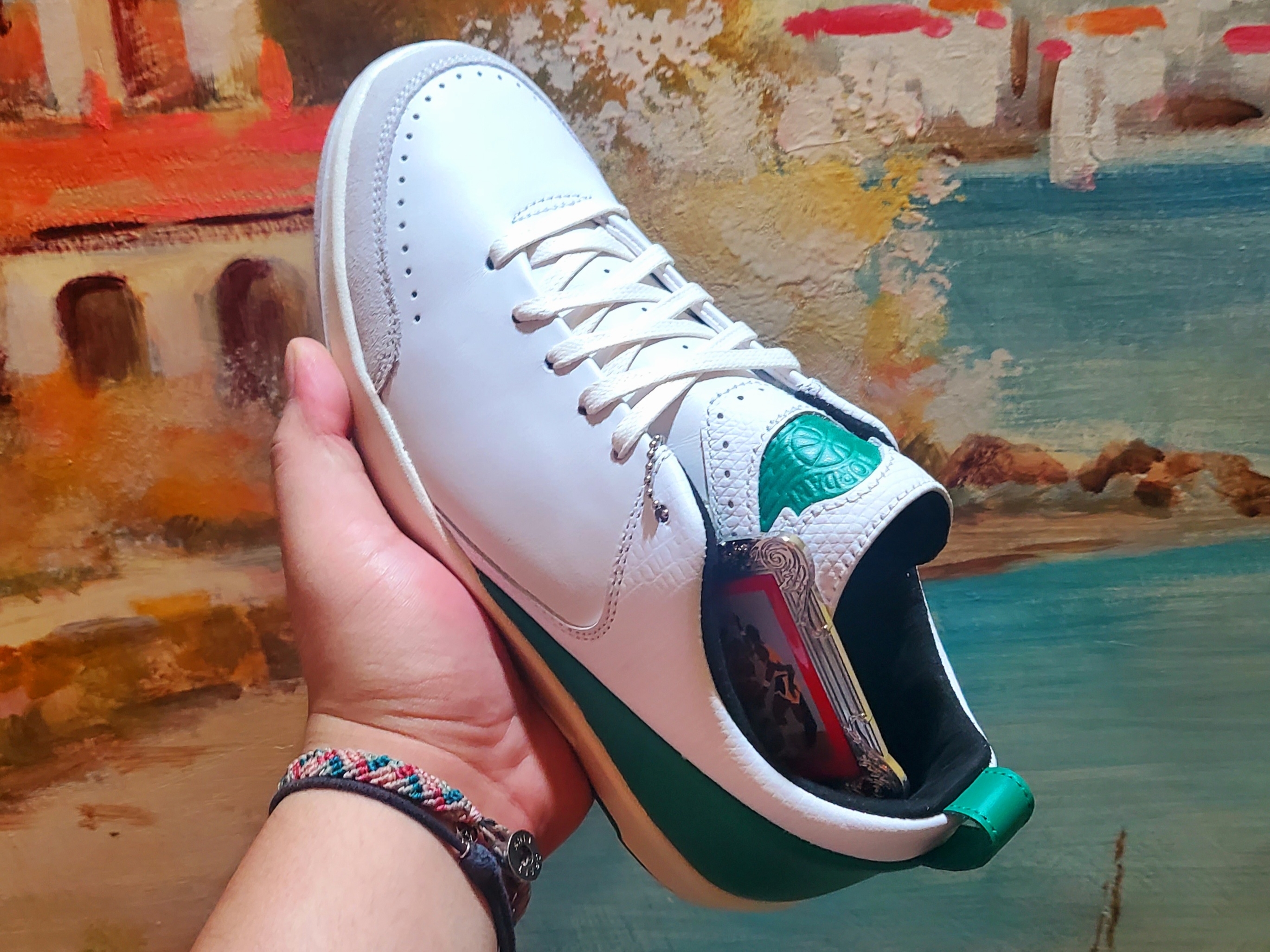 (W) Jordan 2 x Nina Chanel Abney Retro Low SE White and Malachite 착용 스타일 - 3