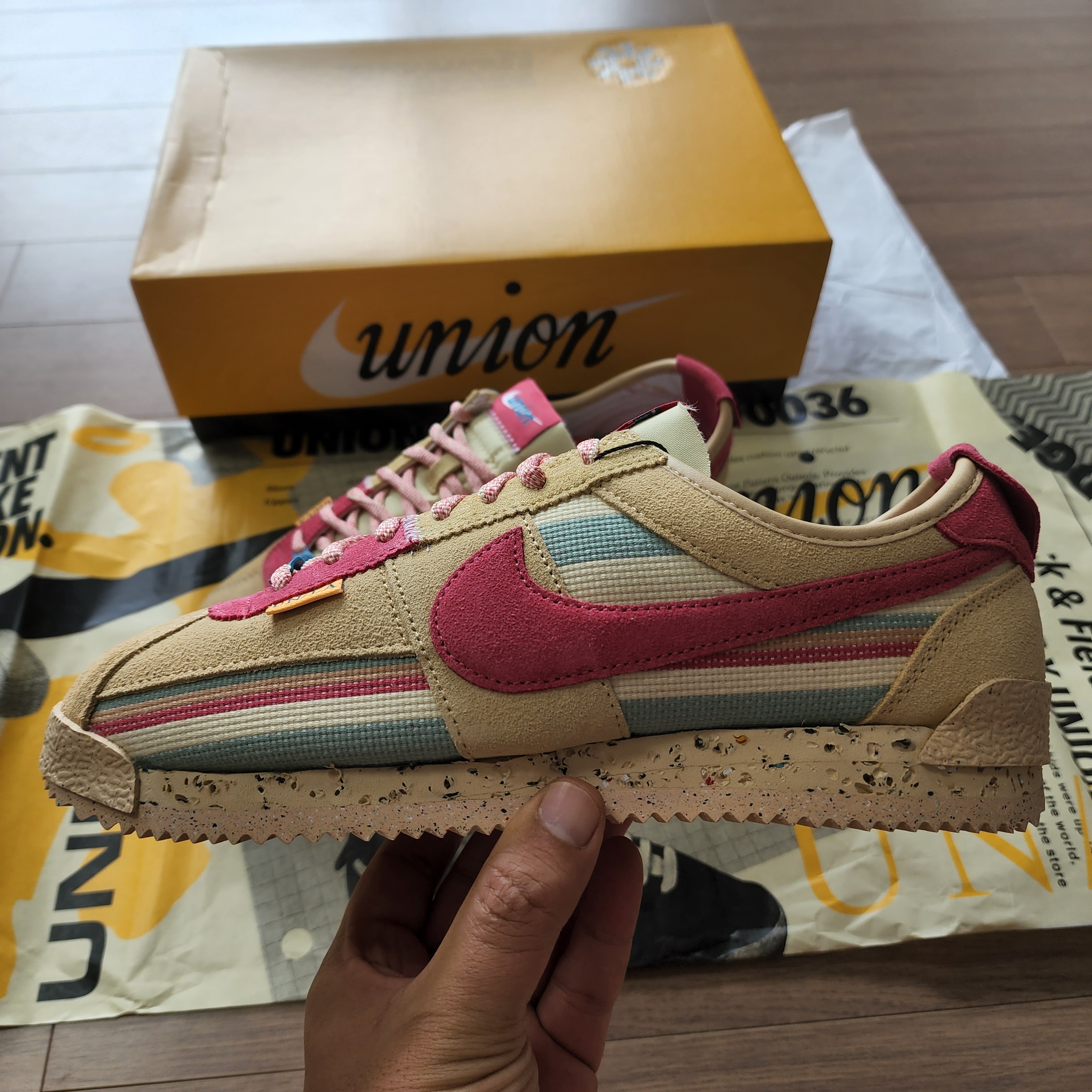 Nike x Union Cortez SP Sesame 착용 스타일 - 2