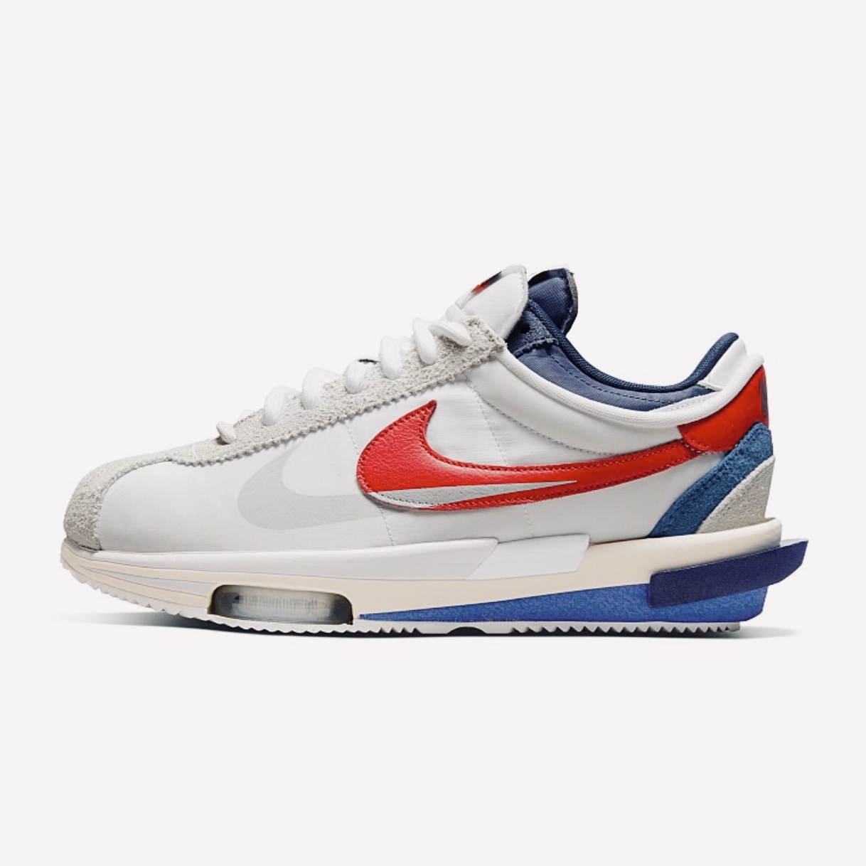 Nike x Sacai Zoom Cortez SP White and University Red, Nike Classic Cortez Forrest Gump 2017 착용 스타일 - 1