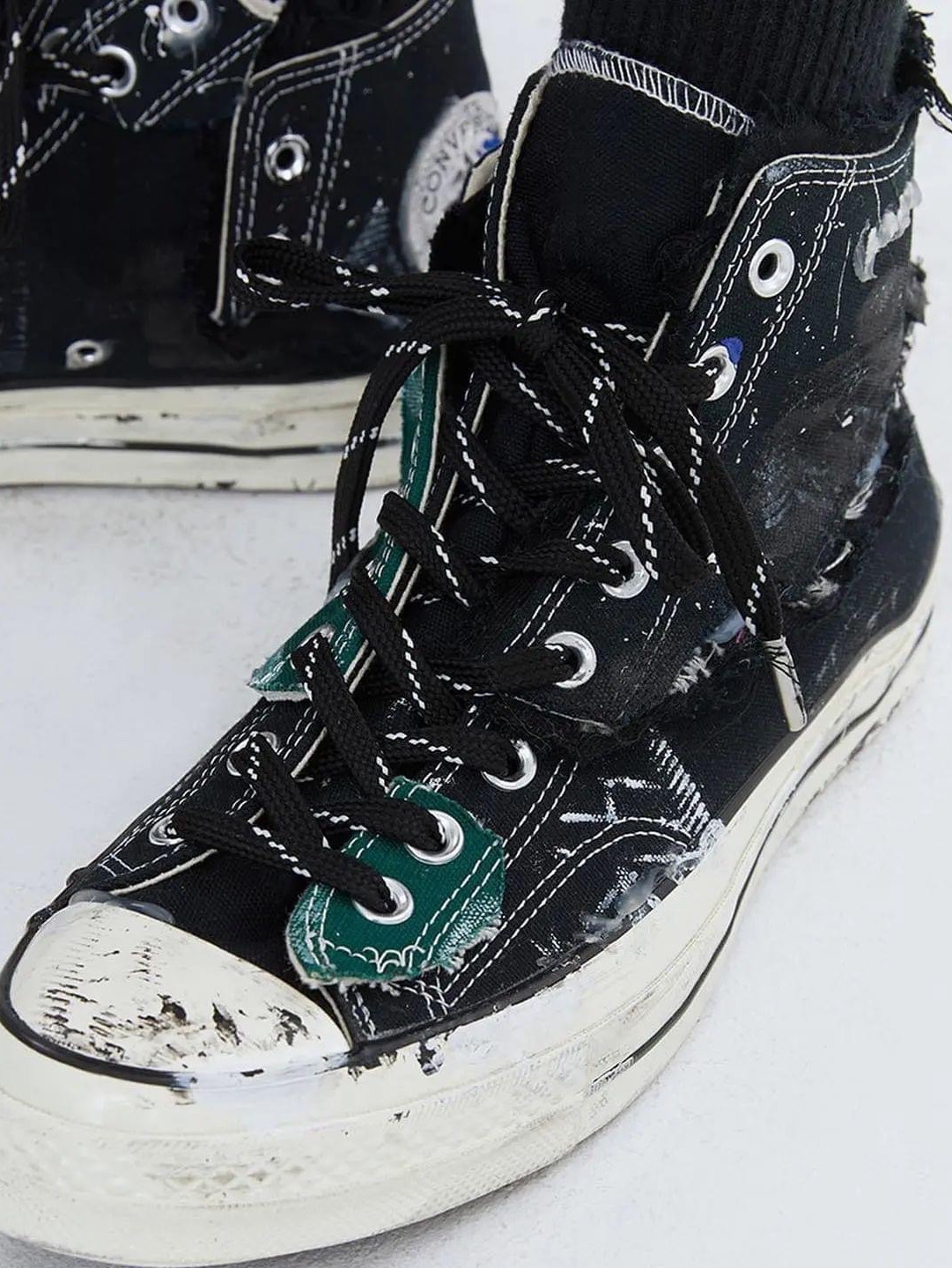 Converse Chuck 70 High Vintage Canvas White, Converse Chuck 70 Hi Black 착용 스타일 - 4