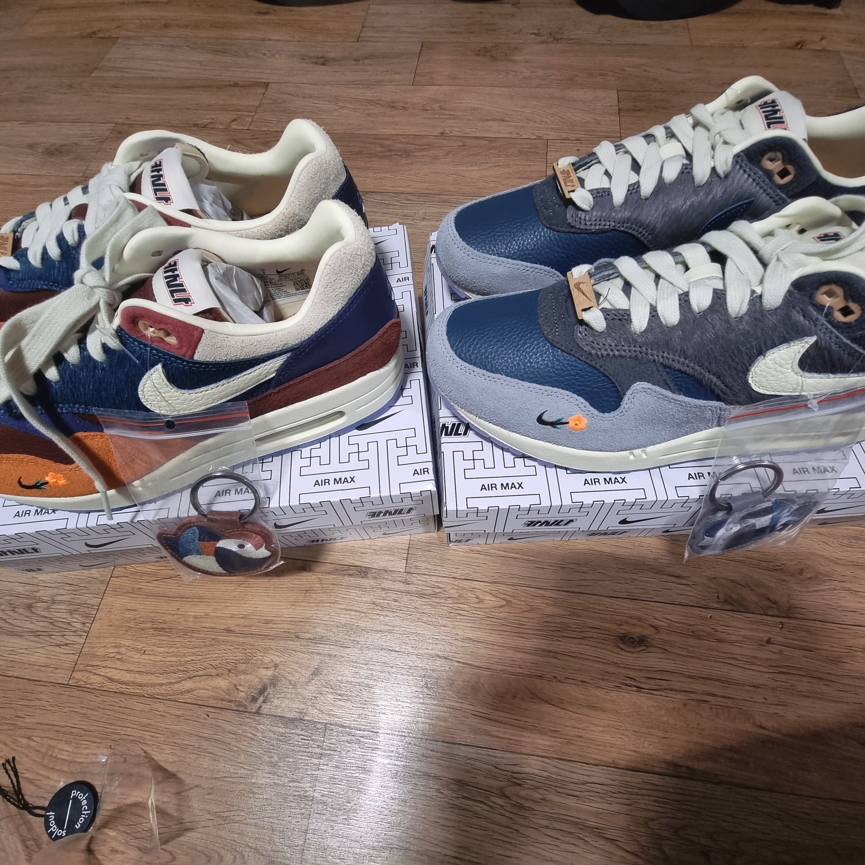 Nike x Kasina Air Max 1 SP Won-Ang Orange, Nike x Kasina Air Max 1 SP Won-Ang Particle Grey 착용 스타일 - 2