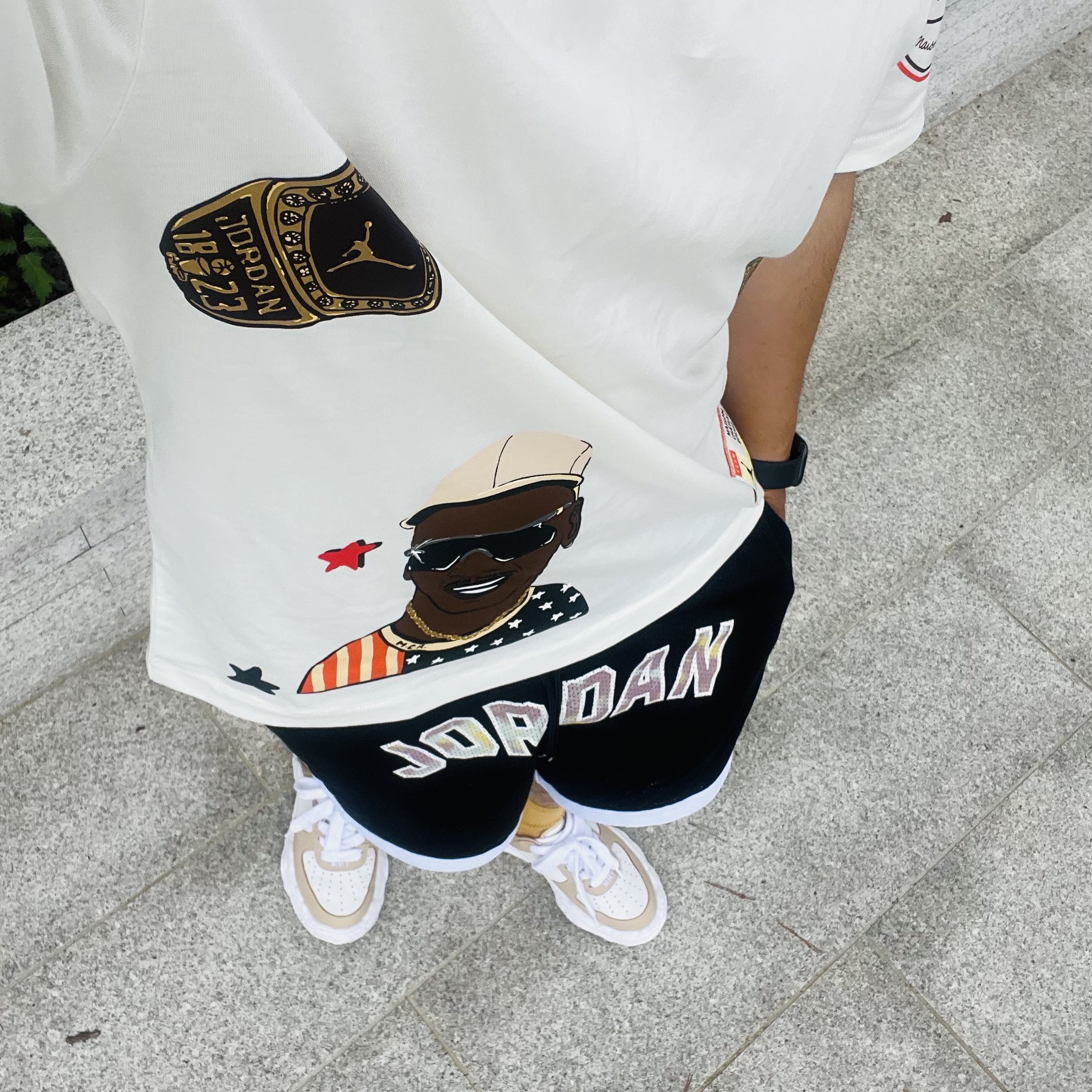 Jordan x Maison Chateau Rouge T-Shirt Sail - Asia 착용 스타일 - 2