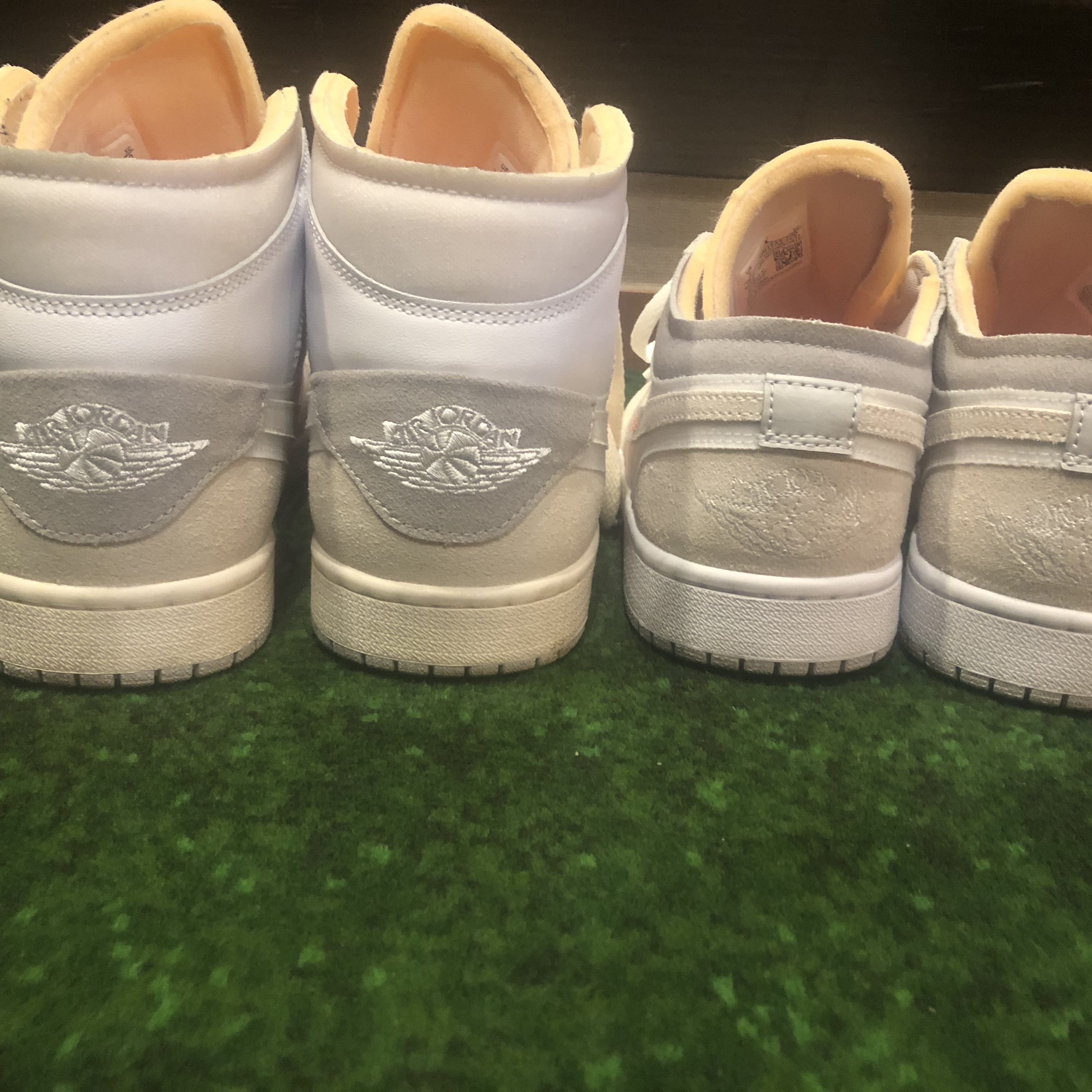 Jordan 1 Mid SE Craft White and Phantom, Jordan 1 Low SE Craft White and Phantom 착용 스타일 - 3