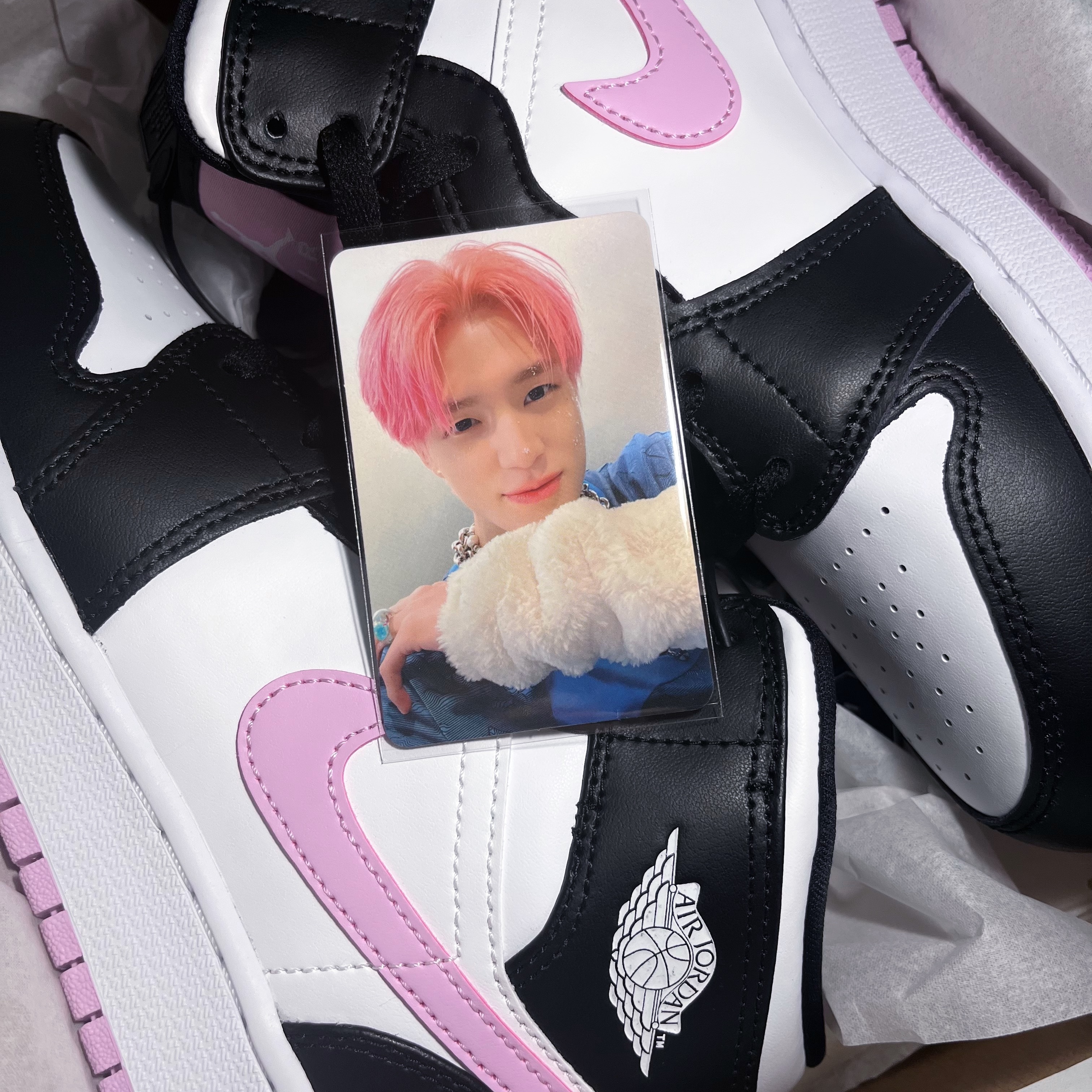 (GS) Jordan 1 Mid Light Arctic Pink 착용 스타일