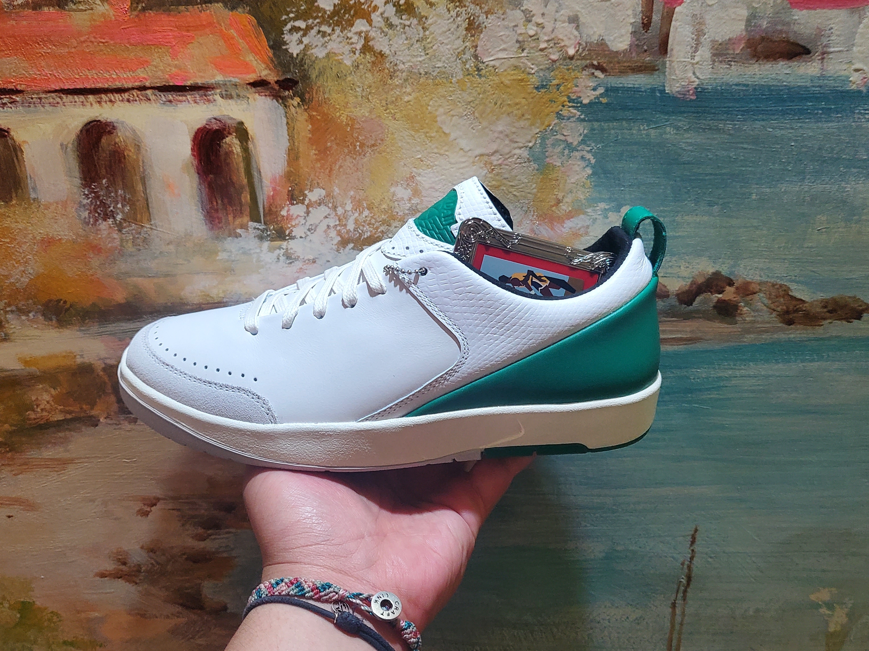 (W) Jordan 2 x Nina Chanel Abney Retro Low SE White and Malachite 착용 스타일 - 2