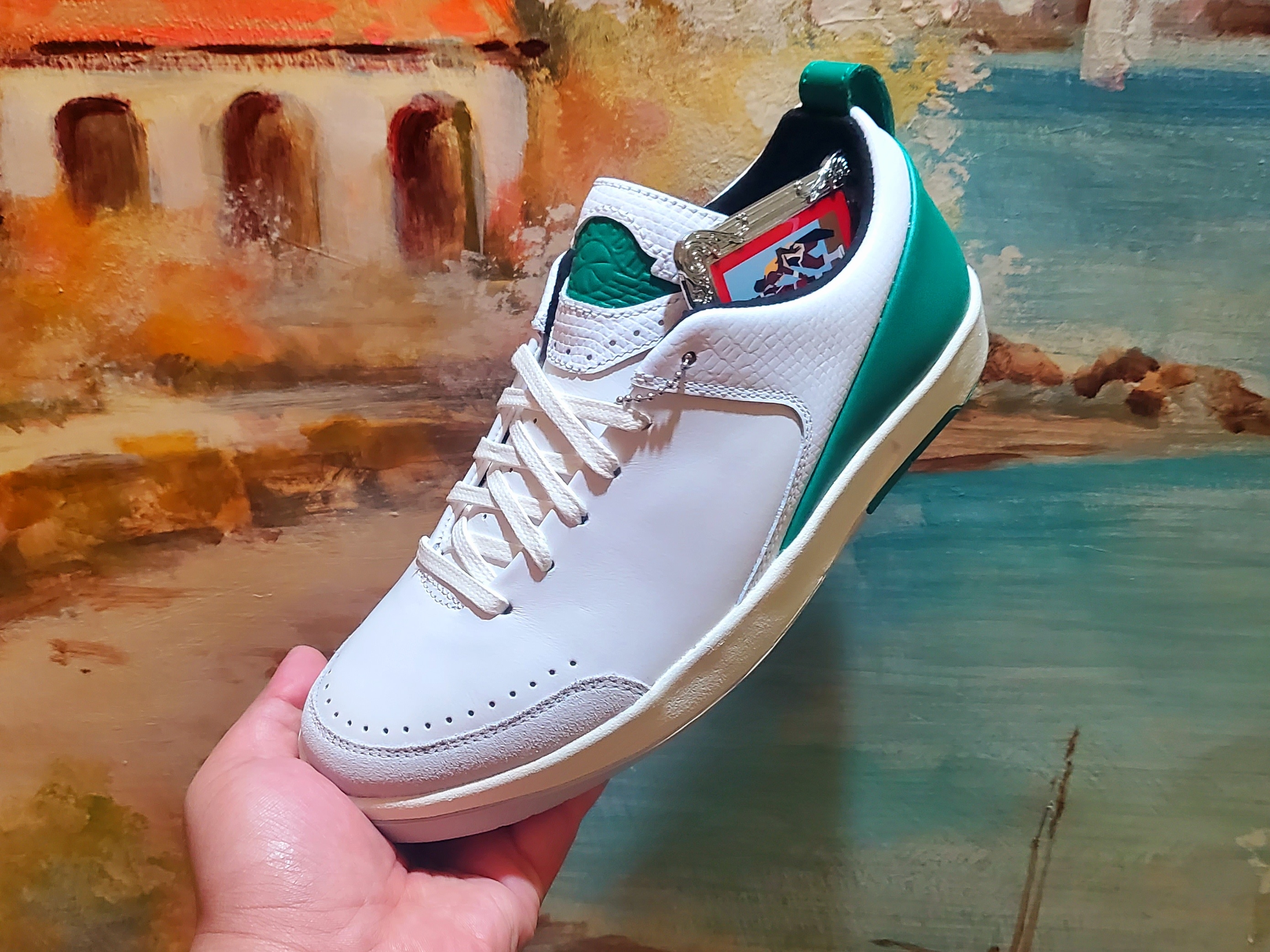 (W) Jordan 2 x Nina Chanel Abney Retro Low SE White and Malachite 착용 스타일 - 1