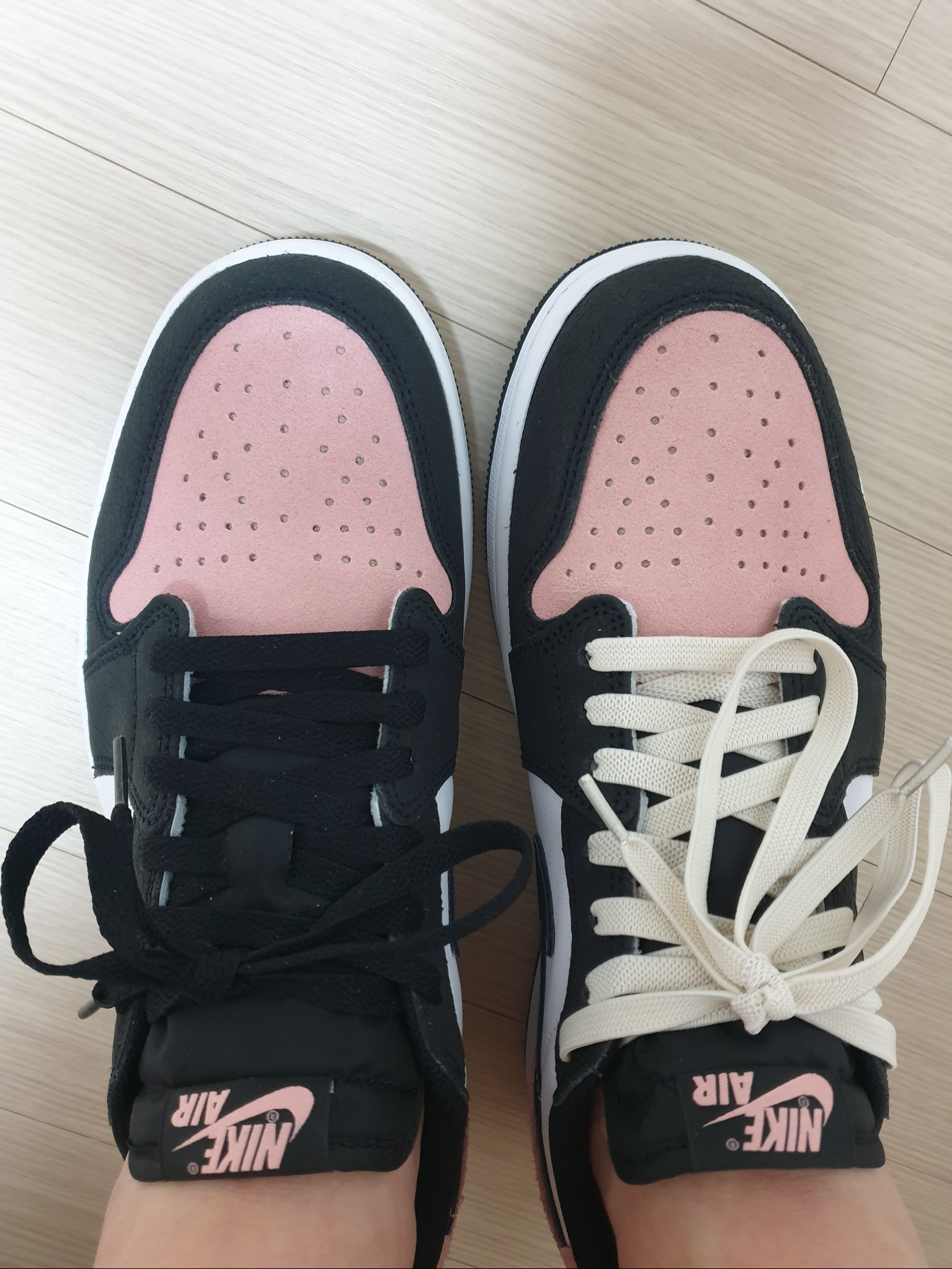 Jordan 1 Retro Low OG Bleached Coral 착용 스타일 - 1