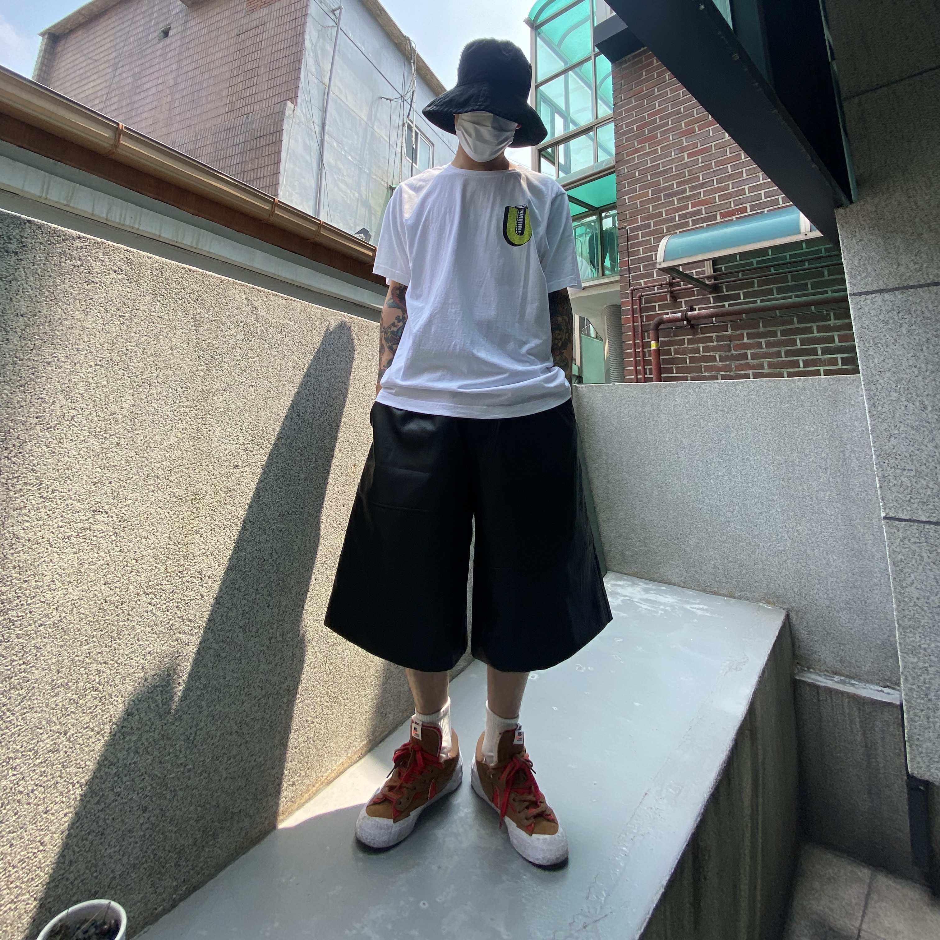Nike x Sacai Blazer Low British Tan 착용 스타일 - 1