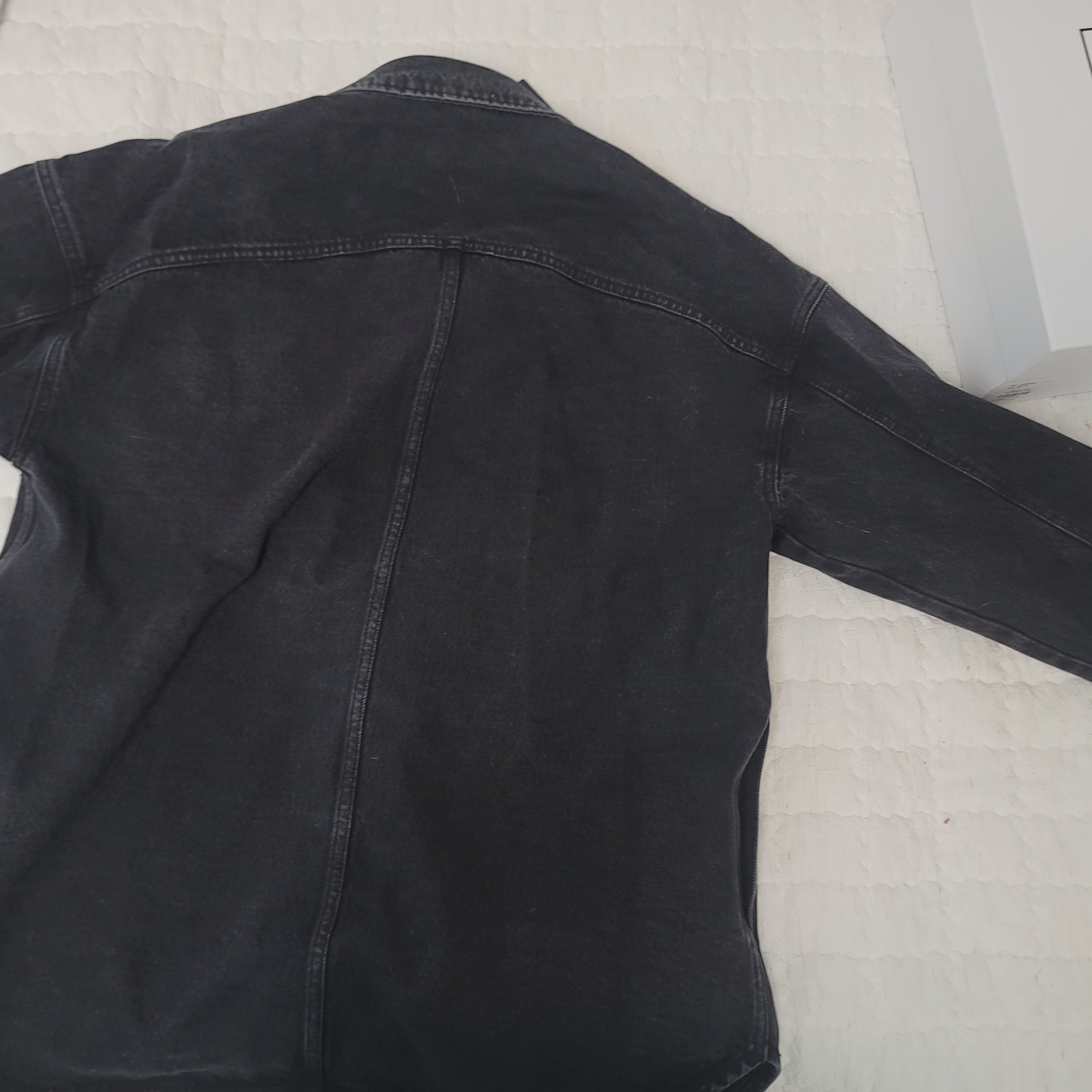 Juun.J Outer Style Denim Shirt Black 착용 스타일 - 2