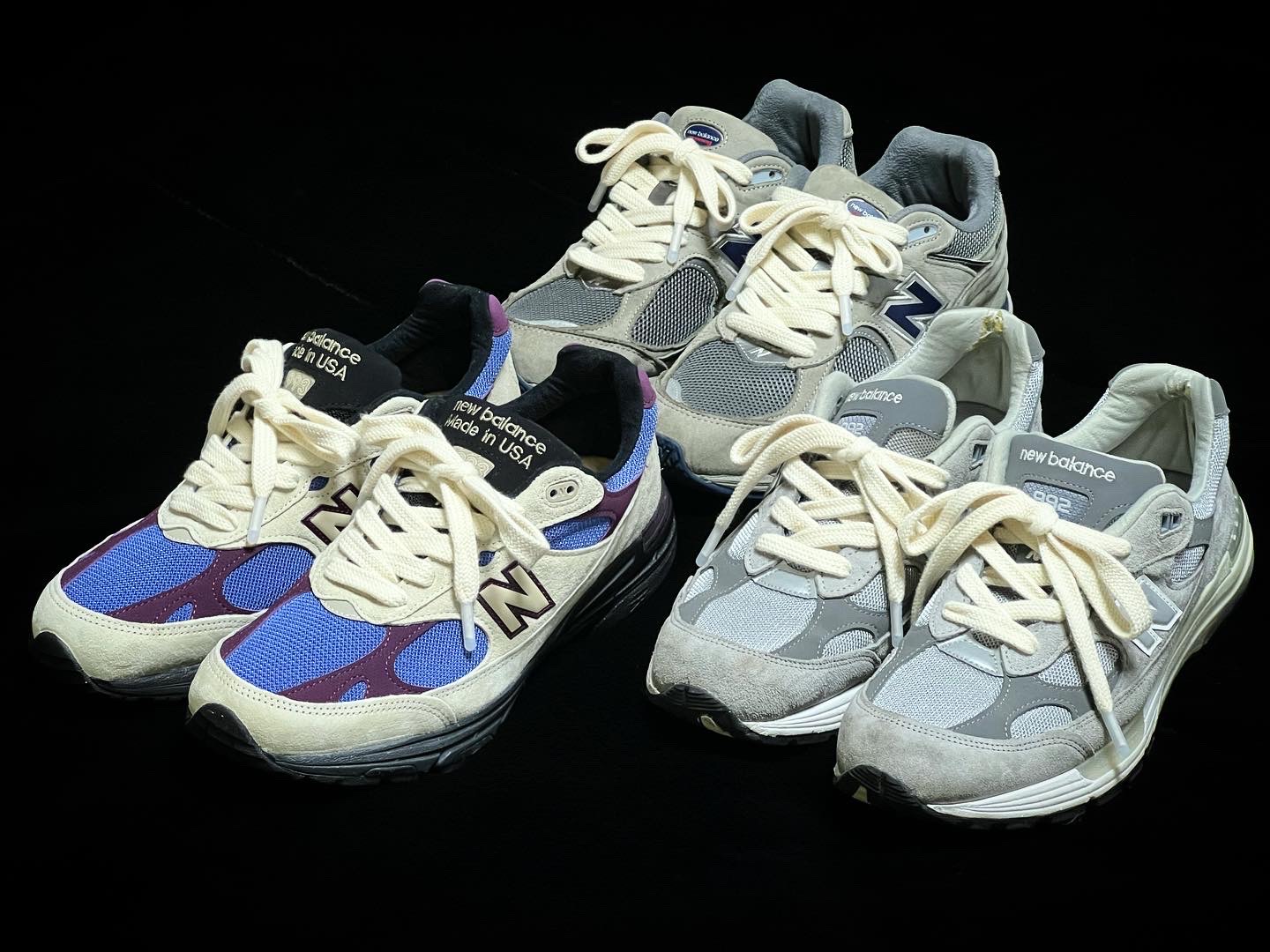 New Balance x Aime Leon Dore 993 Made in USA Taupe, New Balance 992 Made in USA Grey - D Standard 착용 스타일 - 1