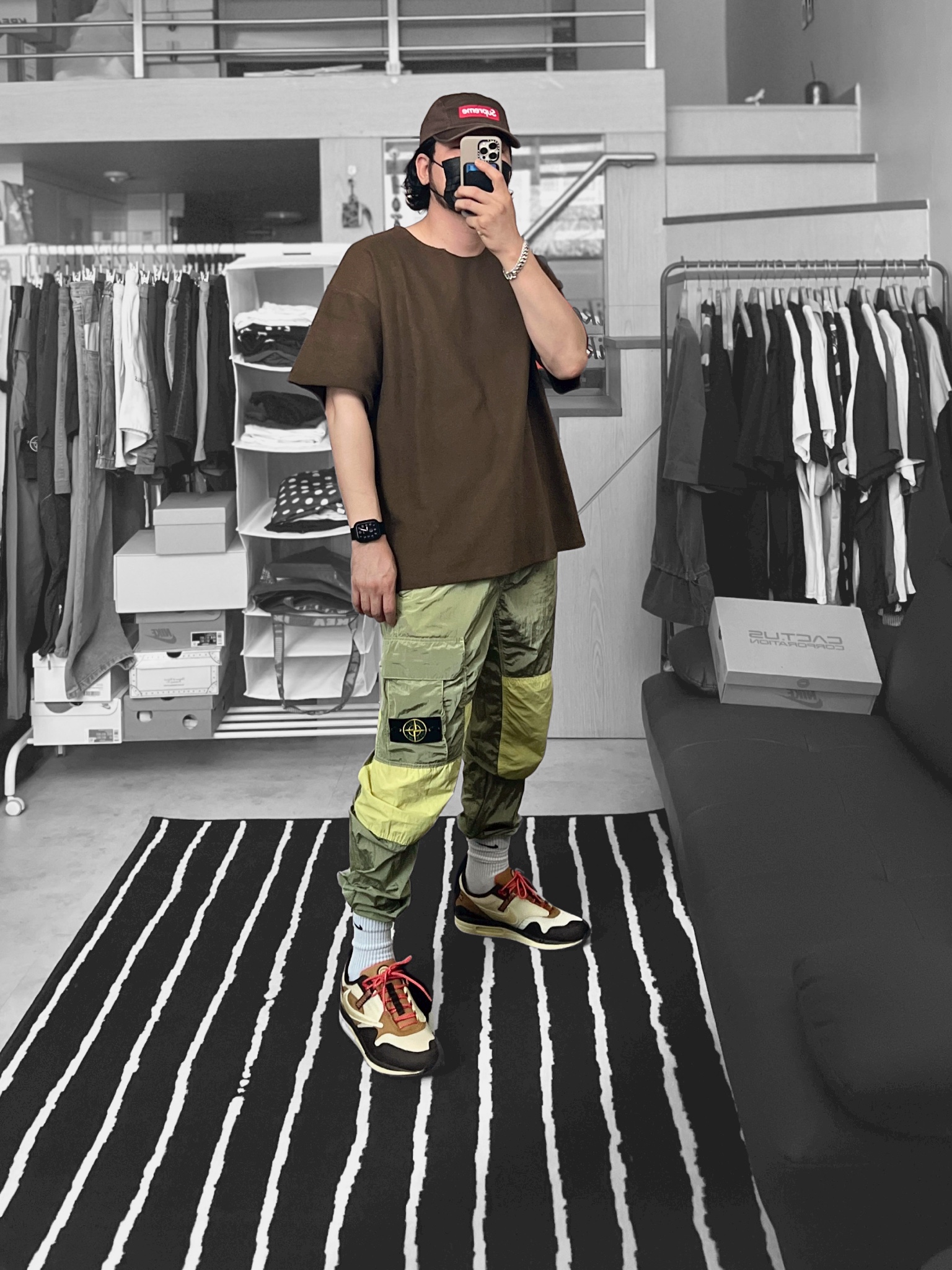 Jordan x Maison Chateau Rouge Woven Pants Cinnamon - Asia, Jordan 1 Retro High OG A Star Is Born 착용 스타일 - 3