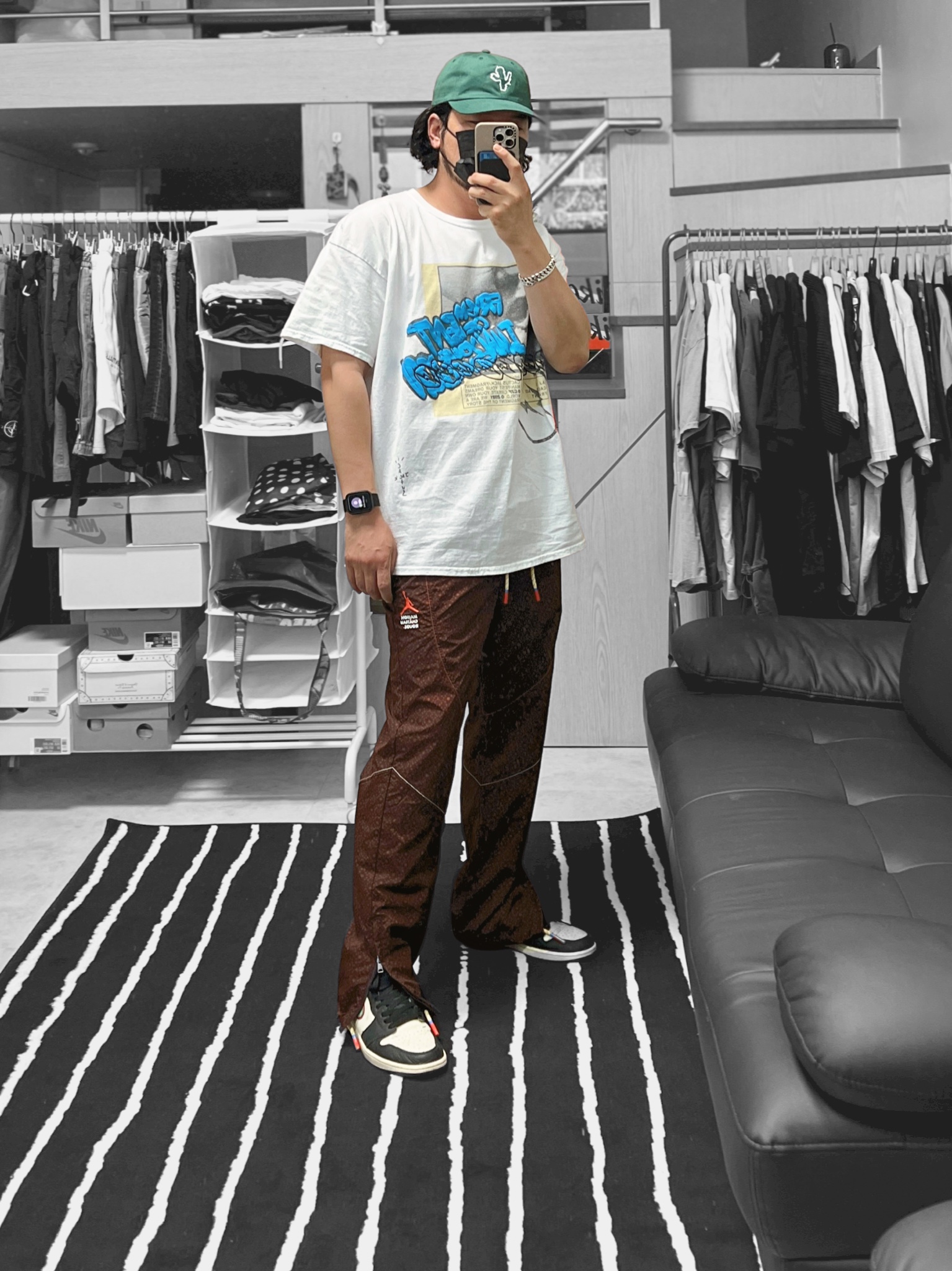 Jordan x Maison Chateau Rouge Woven Pants Cinnamon - Asia, Jordan 1 Retro High OG A Star Is Born 착용 스타일 - 1