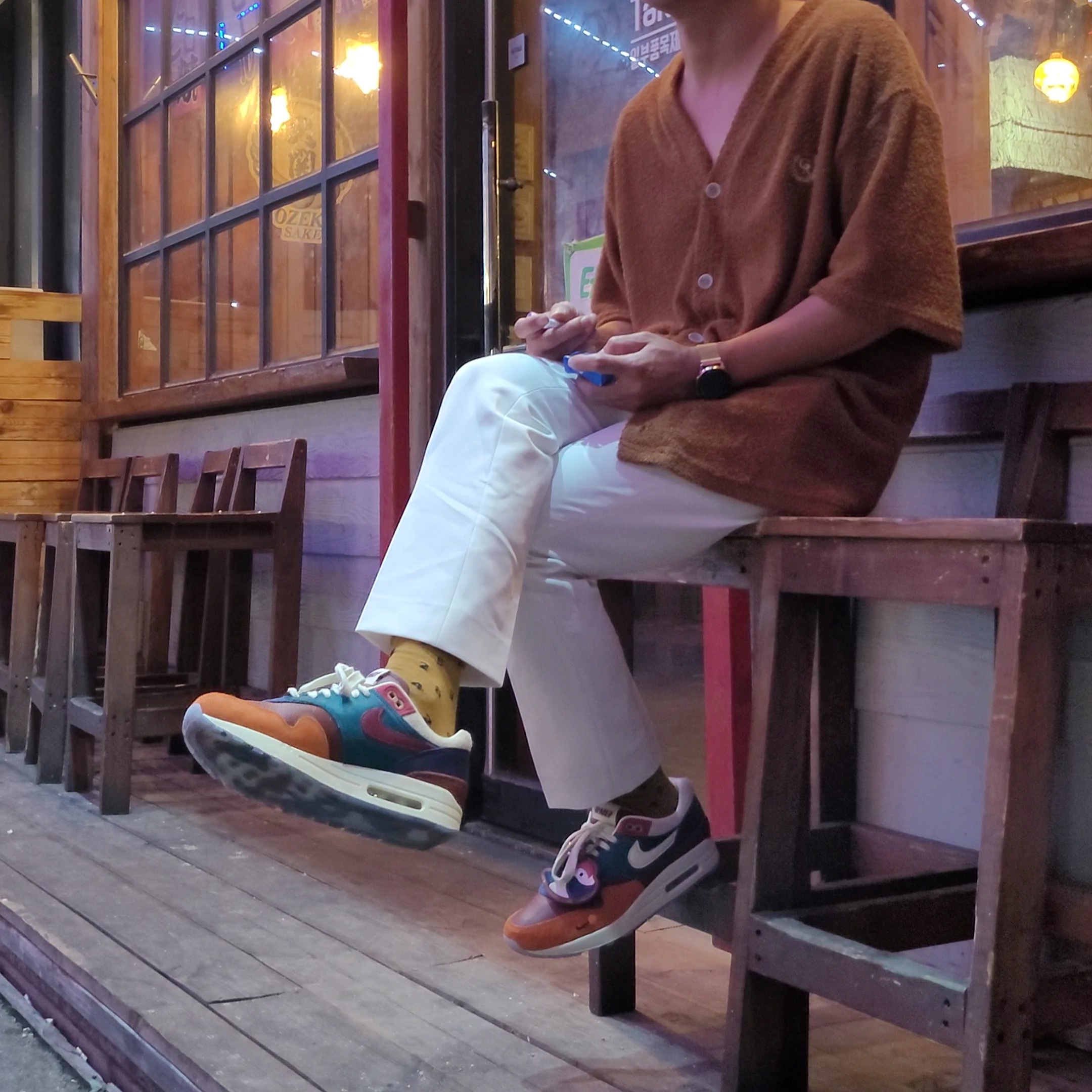 Nike x Kasina Air Max 1 SP Won-Ang Orange 착용 스타일