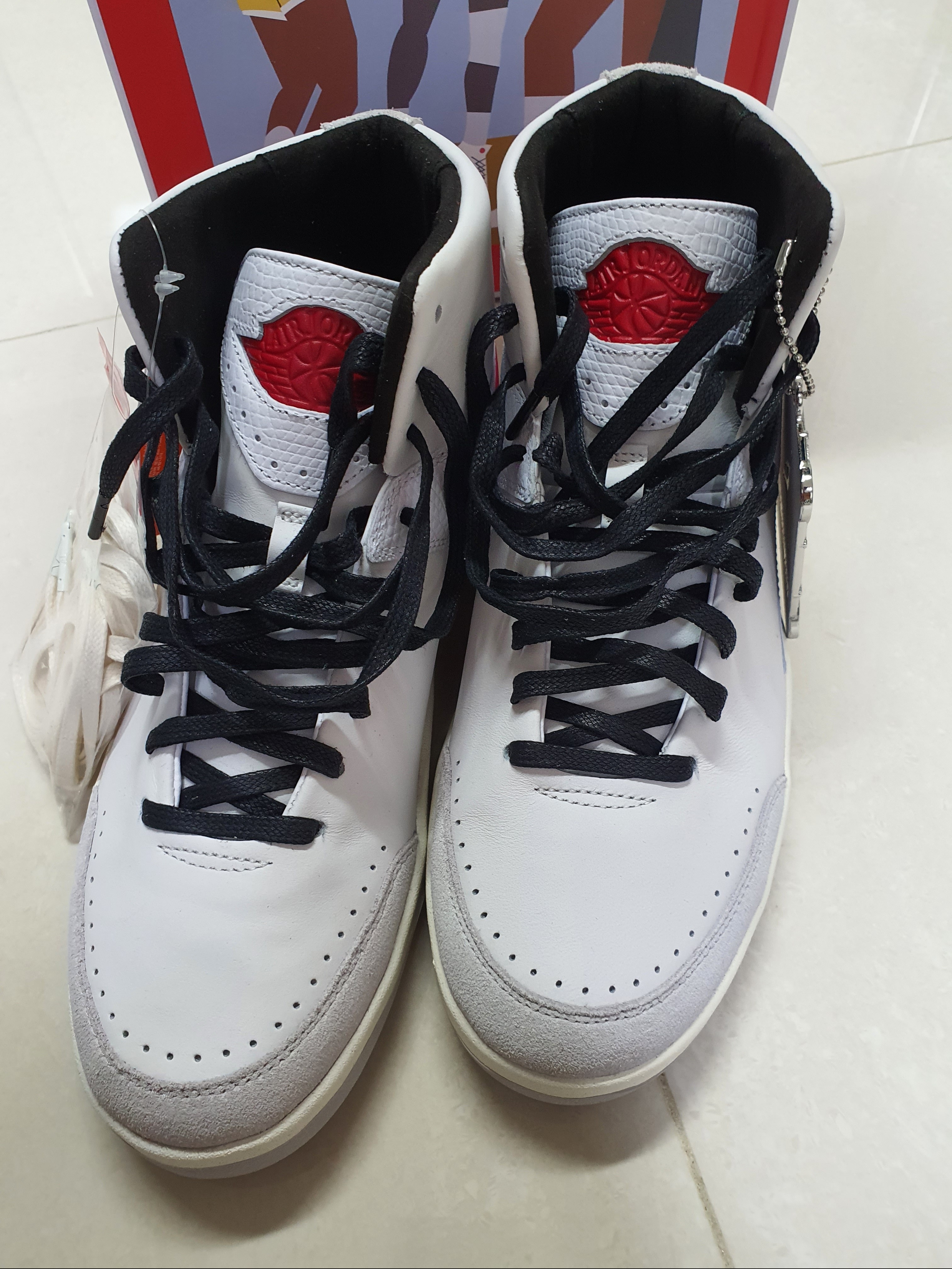 (W) Jordan 2 x Nina Chanel Abney Retro SE White and Gym Red 착용 스타일 - 2