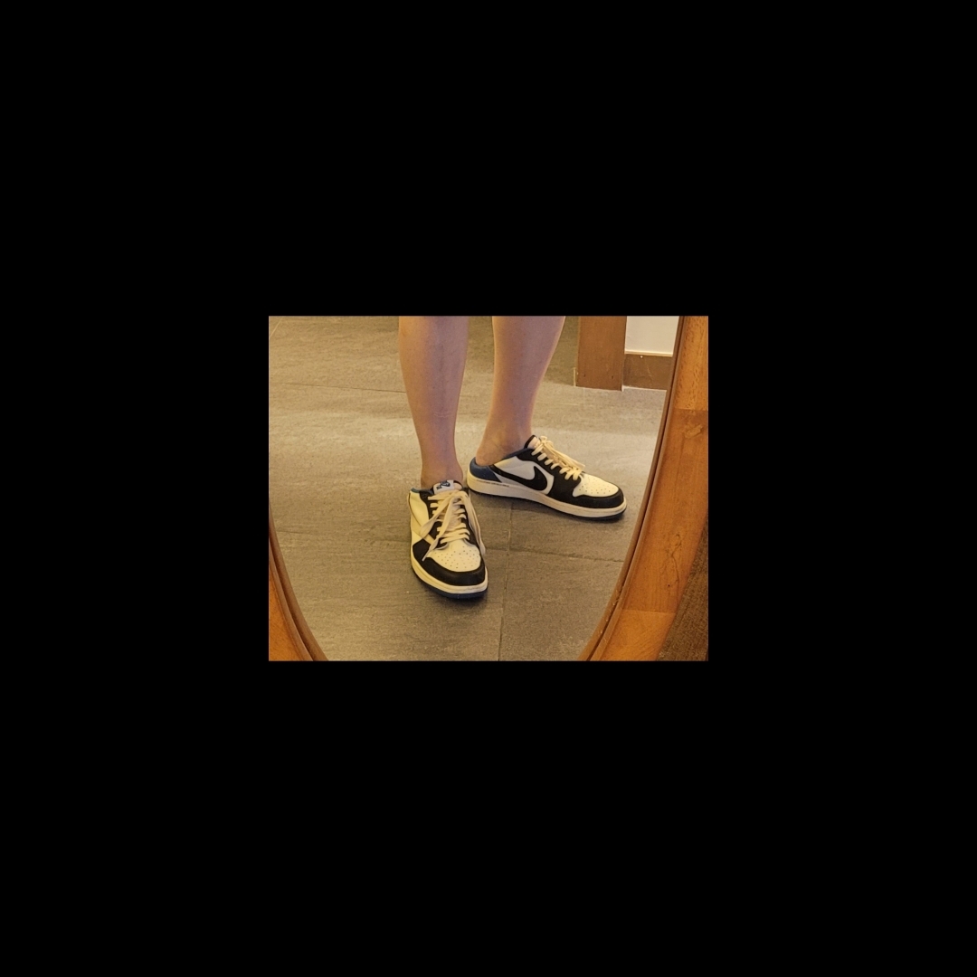 Jordan 1 x Travis Scott x Fragment Retro Low OG SP Military Blue 착용 스타일