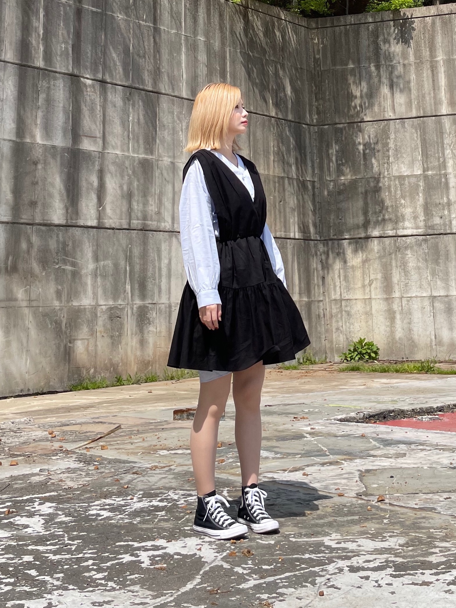 Converse Chuck Taylor All Star Hi Black 착용 스타일 - 1