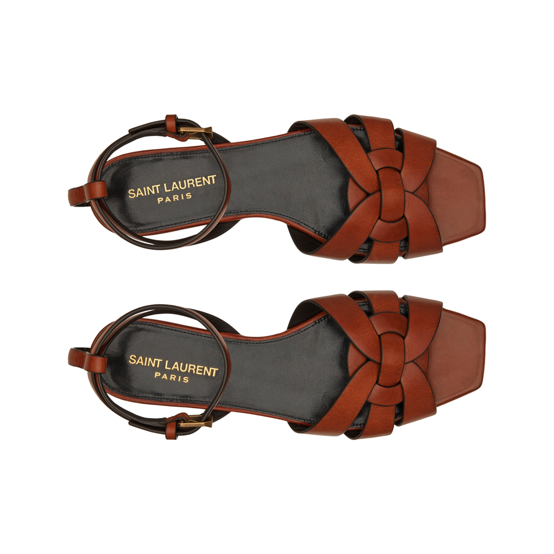 (W) 생로랑 스무스 레더 트리뷰트 플랫 샌들 토피((W) Saint Laurent Tribute Flat Sandal in Smooth Leather Toffee) - 2