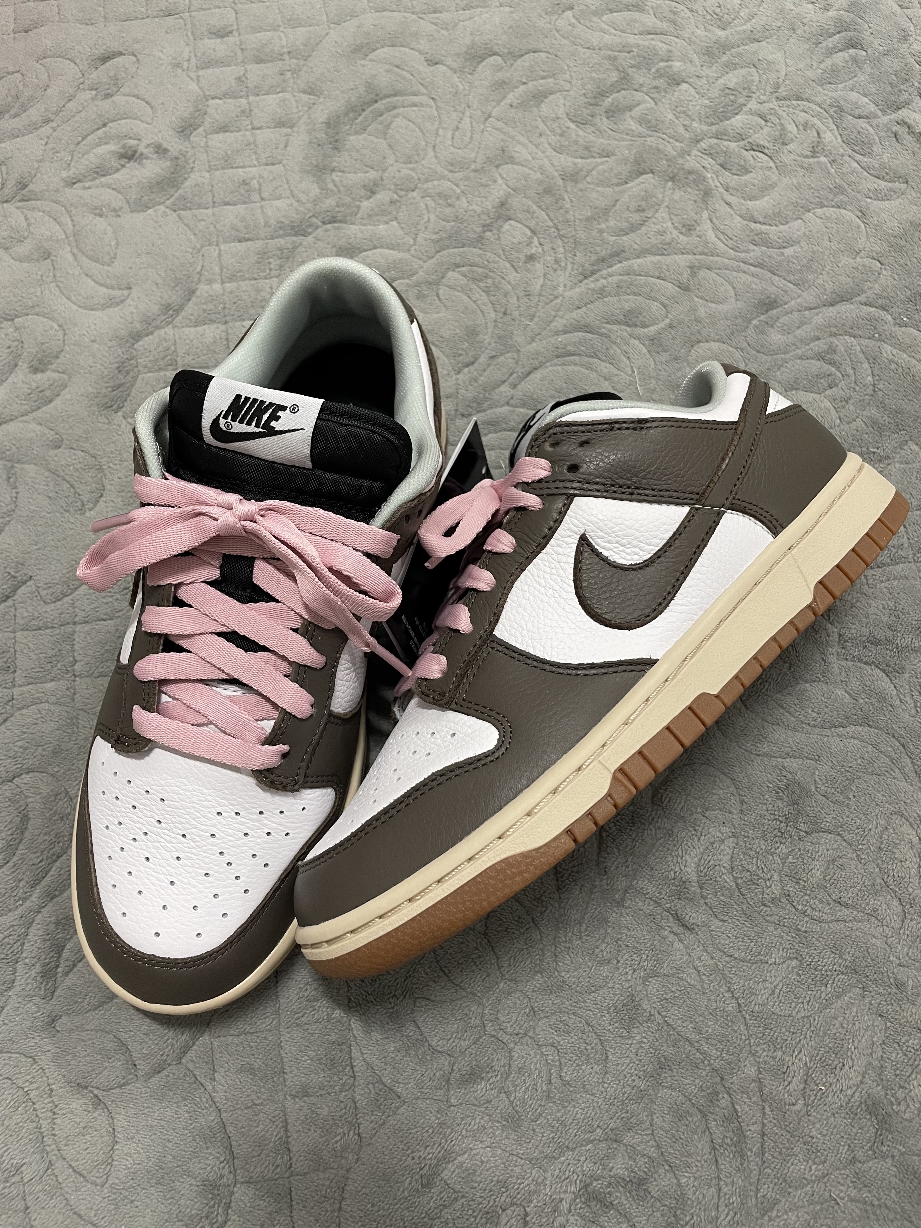 Nike Dunk Low Retro Khaki Hazel Rush 착용 스타일 - 4