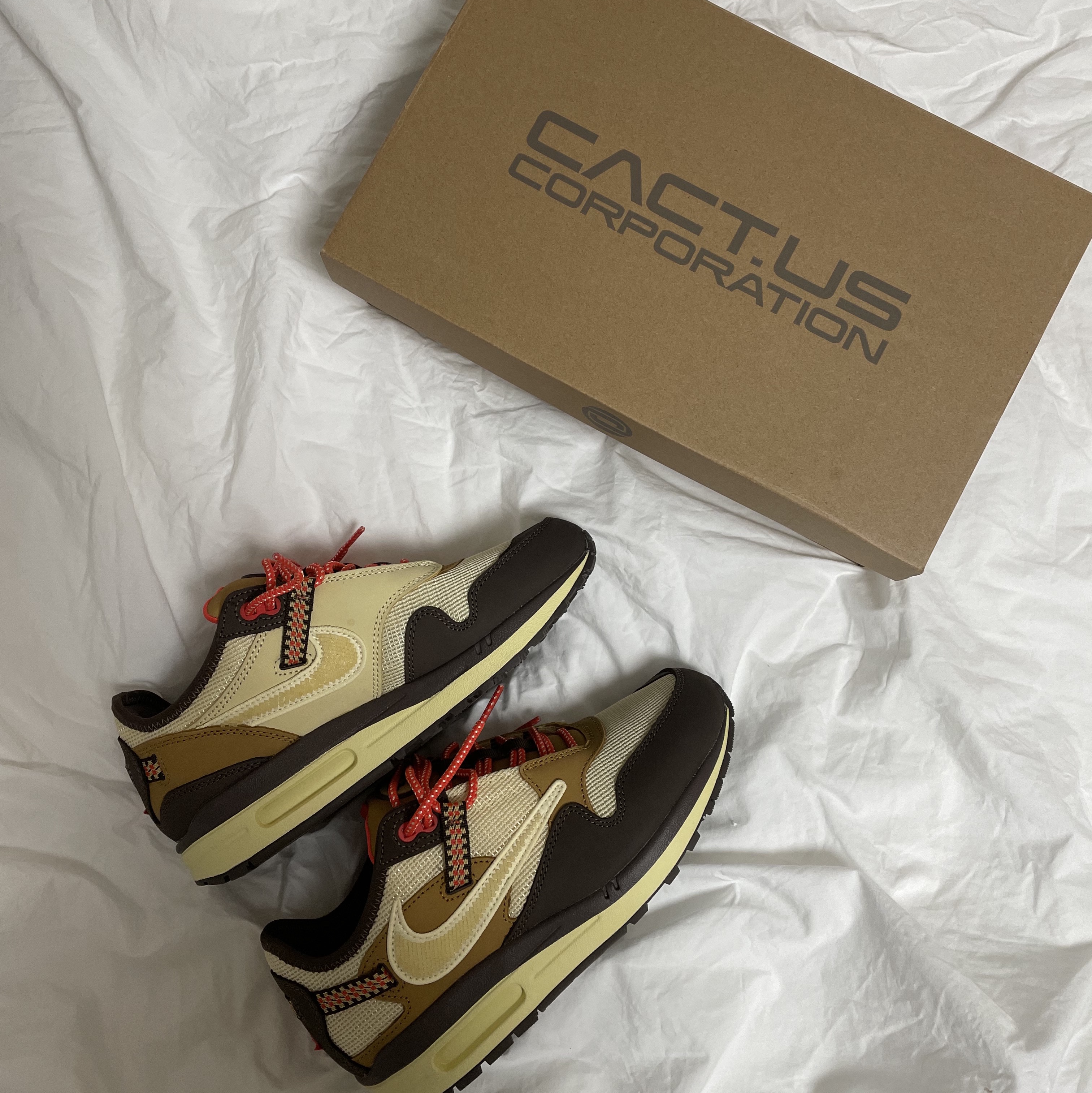 Nike x Travis Scott Air Max 1 Cact.us Brown 착용 스타일