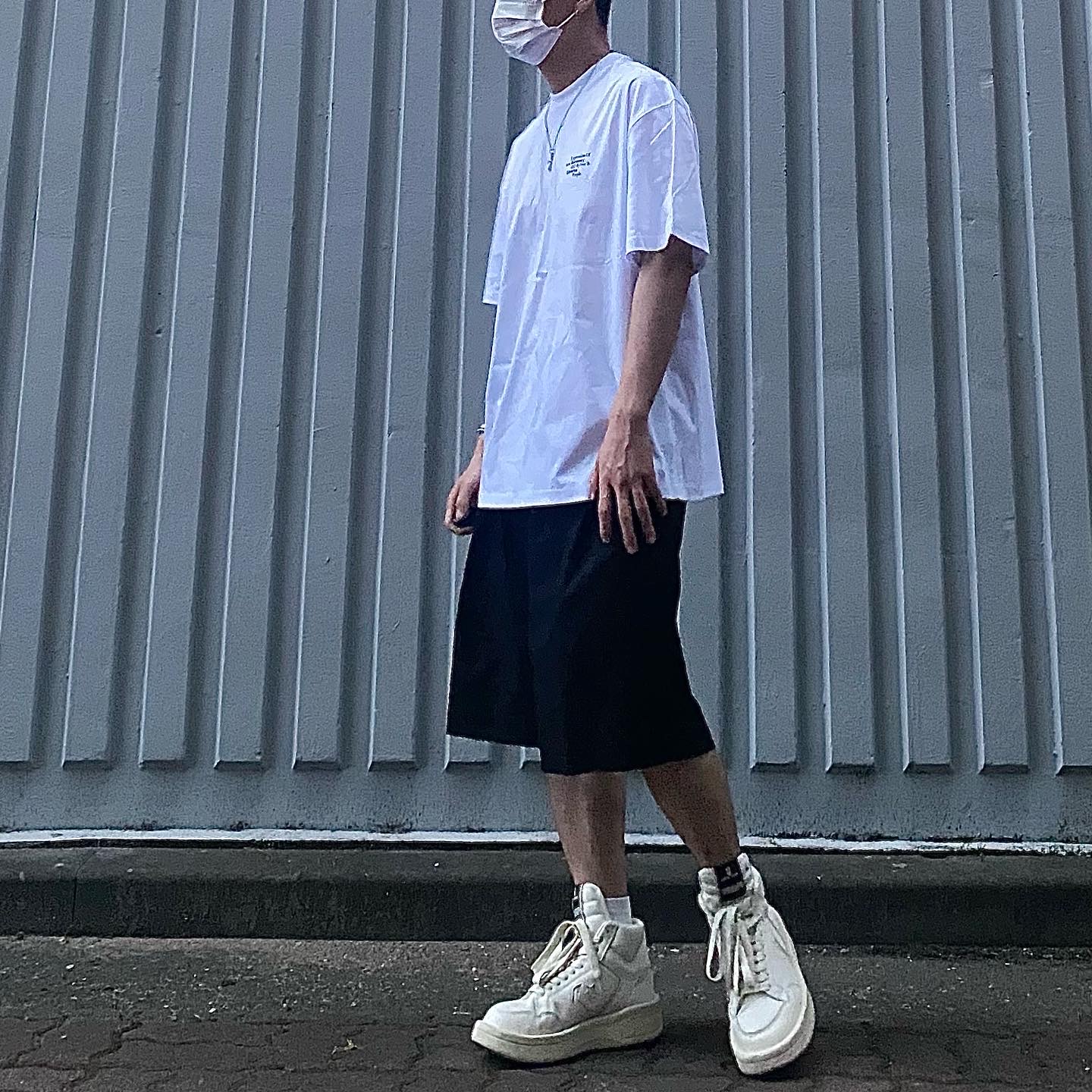 Converse x Drkshdw Turbowpn Egret 착용 스타일 - 3