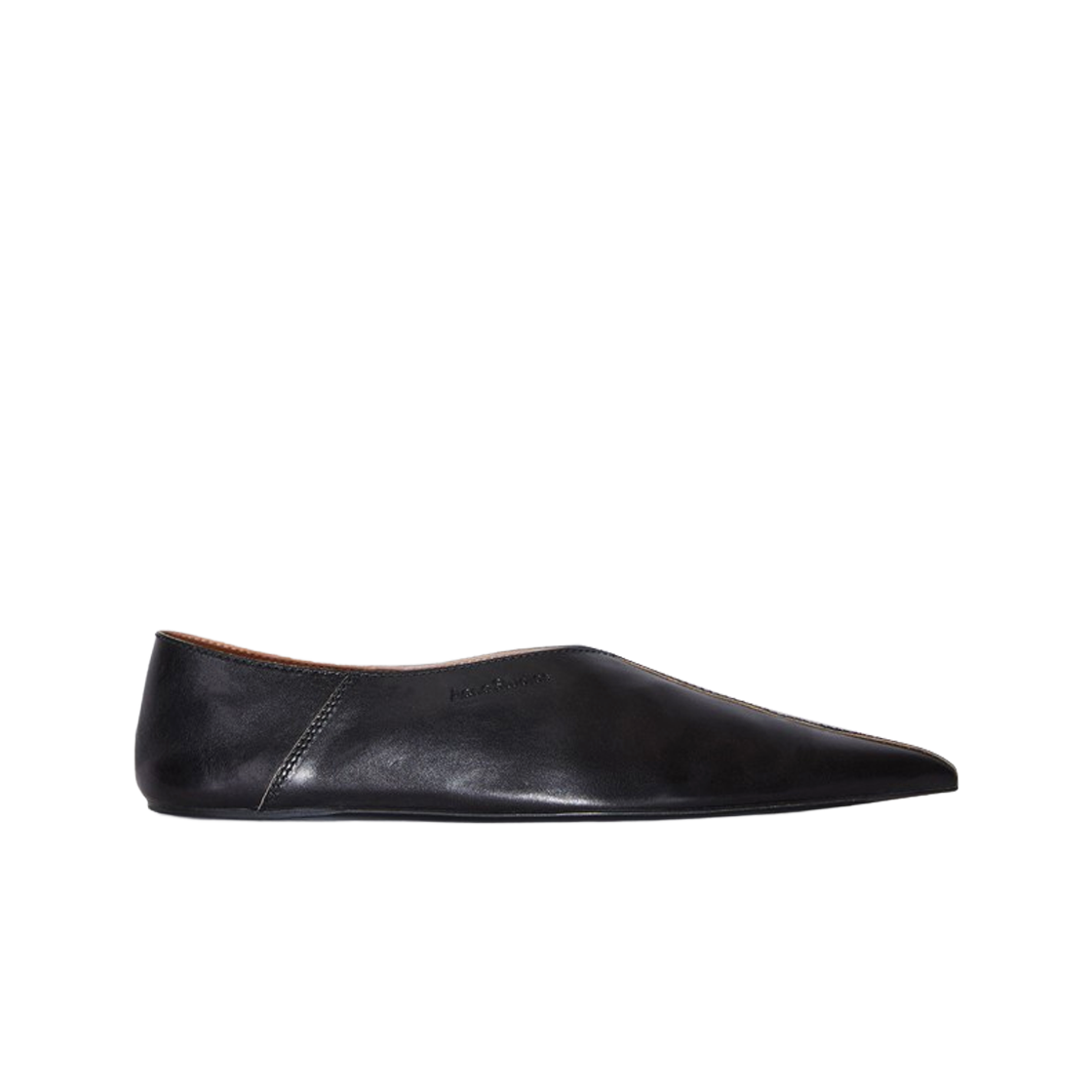 (W) 아크네 스튜디오 플랫 레더 뮬 블랙((W) Acne Studios Studios Flat Leather Mule Black)