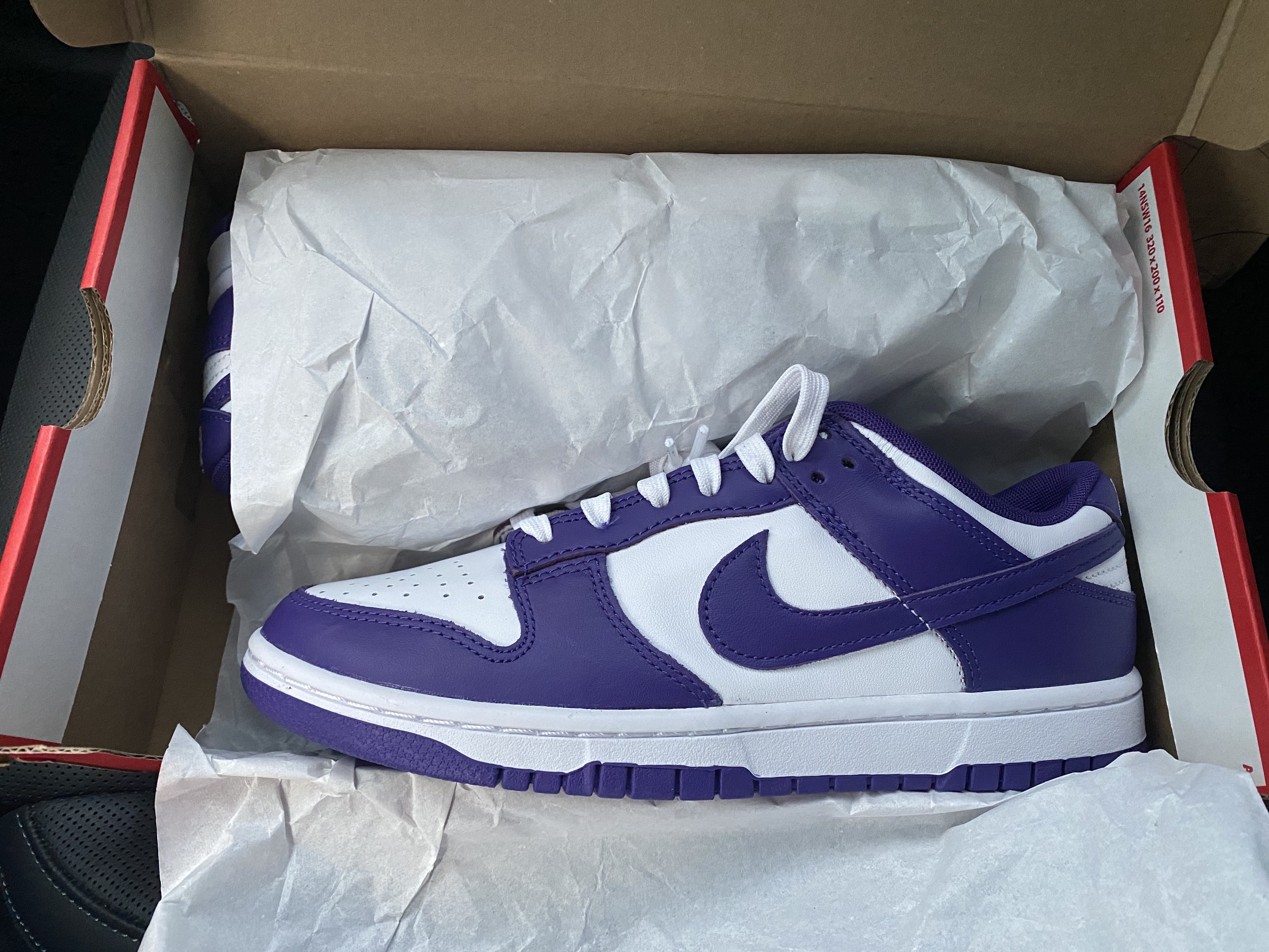 Nike Dunk Low Retro Championship Court Purple 착용 스타일 - 2