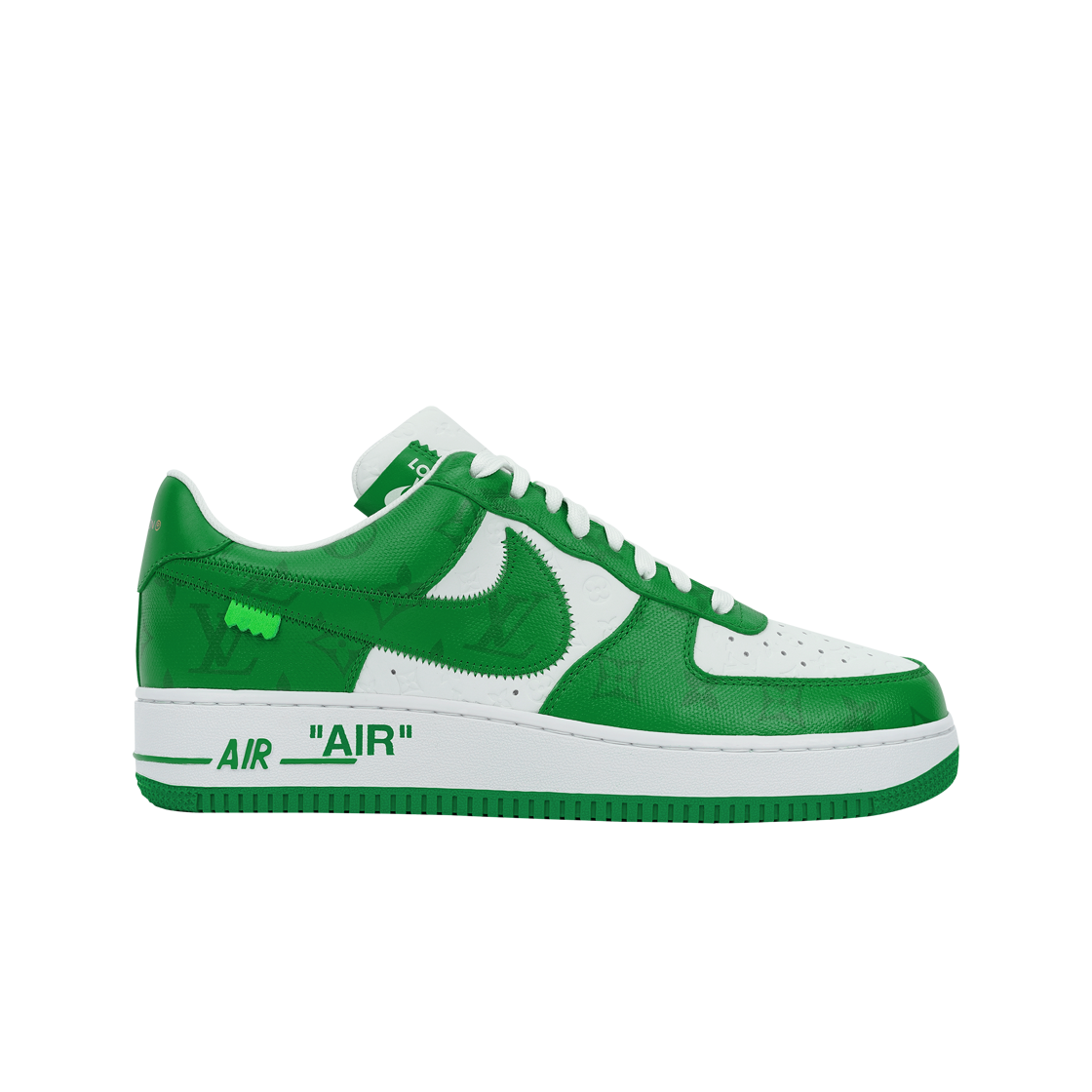 루이비통 x 나이키 에어포스 1 로우 바이 버질 아블로 화이트 짐 그린(Louis Vuitton x Nike Air Force 1 Low by Virgil Abloh White Gym Green)