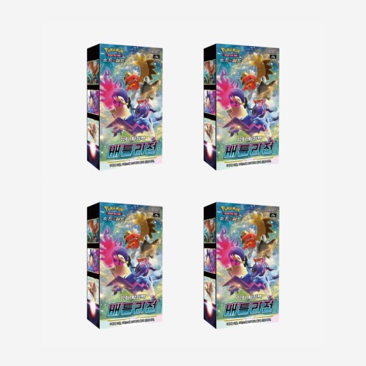 포켓몬 카드 게임 소드&실드 강화 확장팩 배틀리전 4박스 (총 80팩)