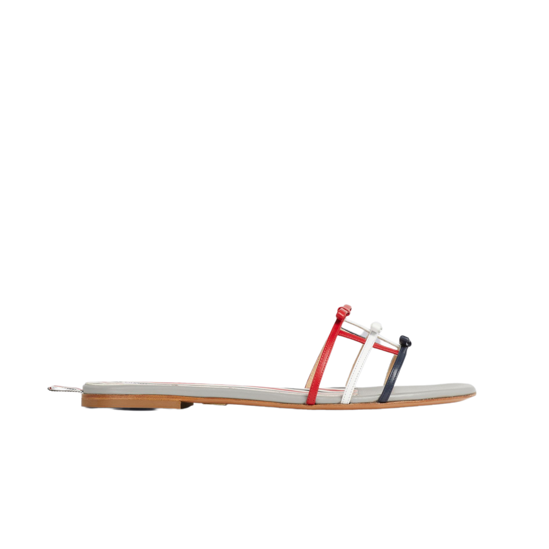 (W) 톰브라운 비텔로 카프 레더 3보우 슬라이드 샌들 멀티컬러((W) Thom Browne Vitello Calf Leather 3-Bow Slide Sandal Multicolor) - 1