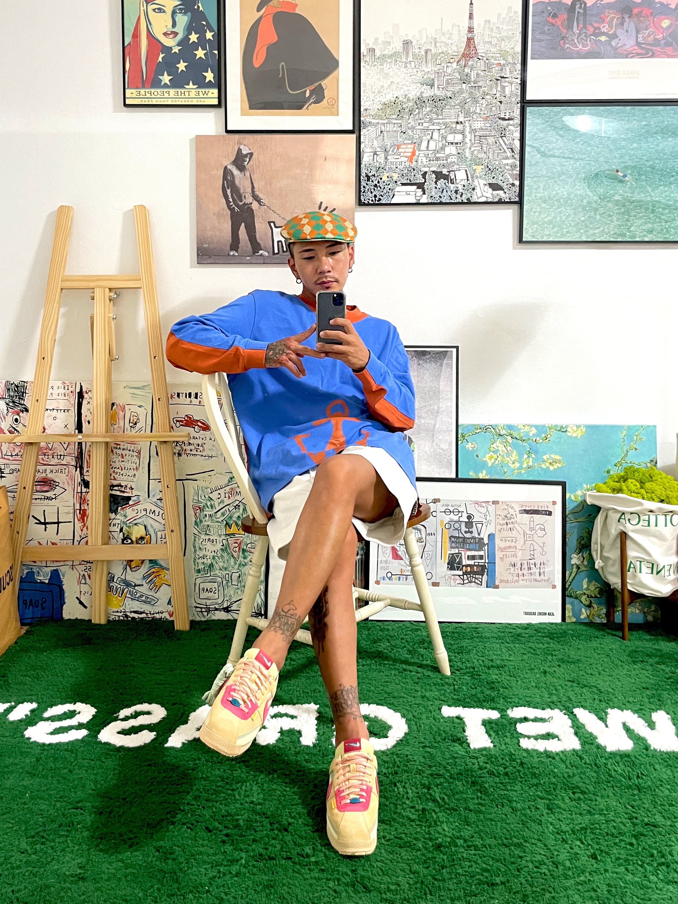 Nike x Union Cortez SP Sesame 착용 스타일