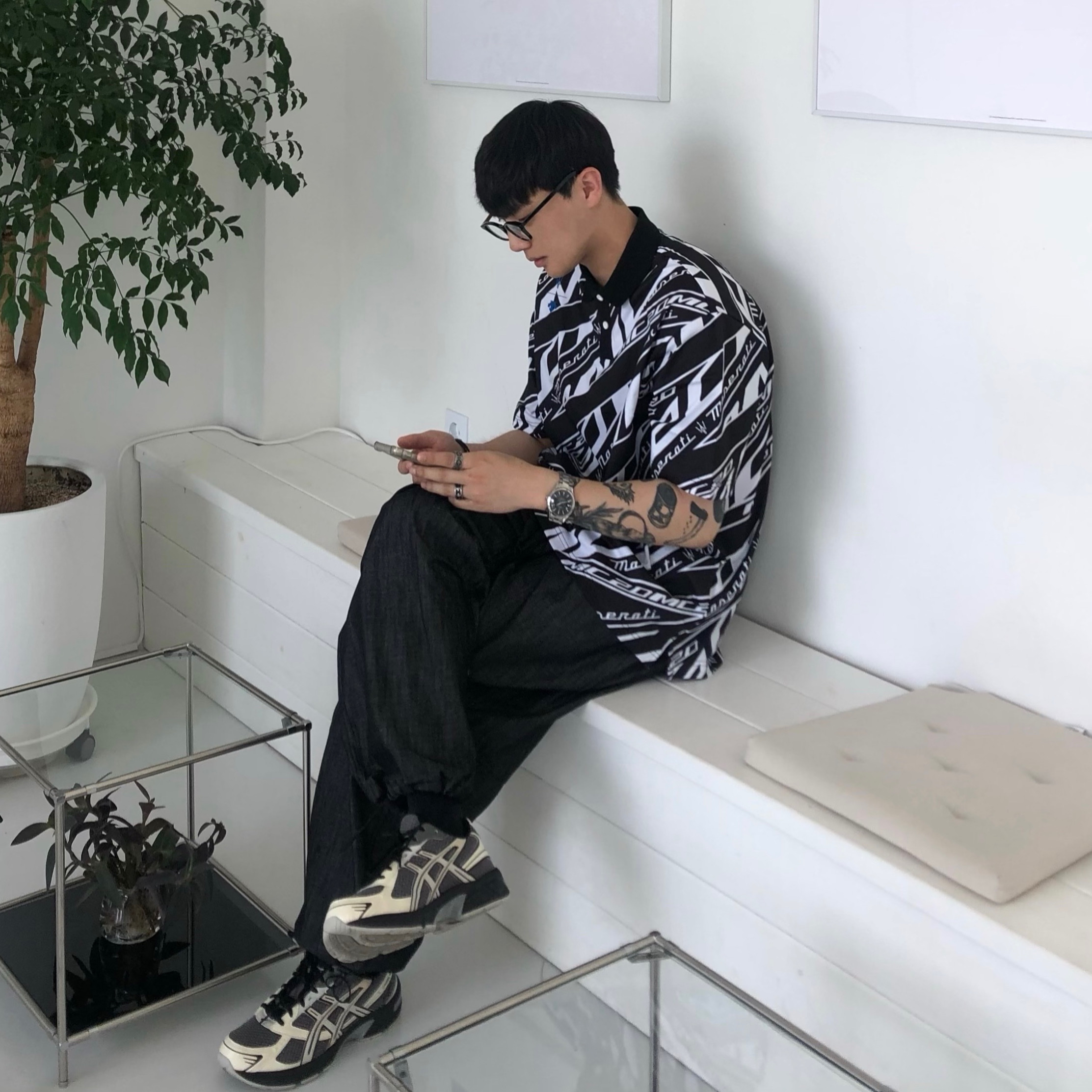 Asics x I4P Gel-1130 Mink Glacier Grey 착용 스타일