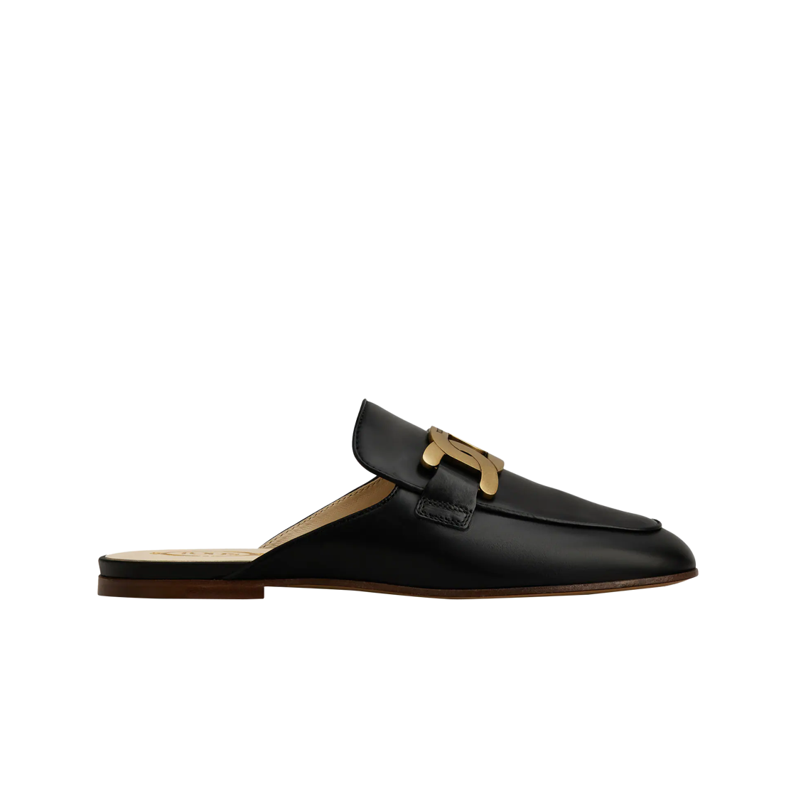 (W) 토즈 레더 뮬 블랙((W) Tod's Leather Mule Black)