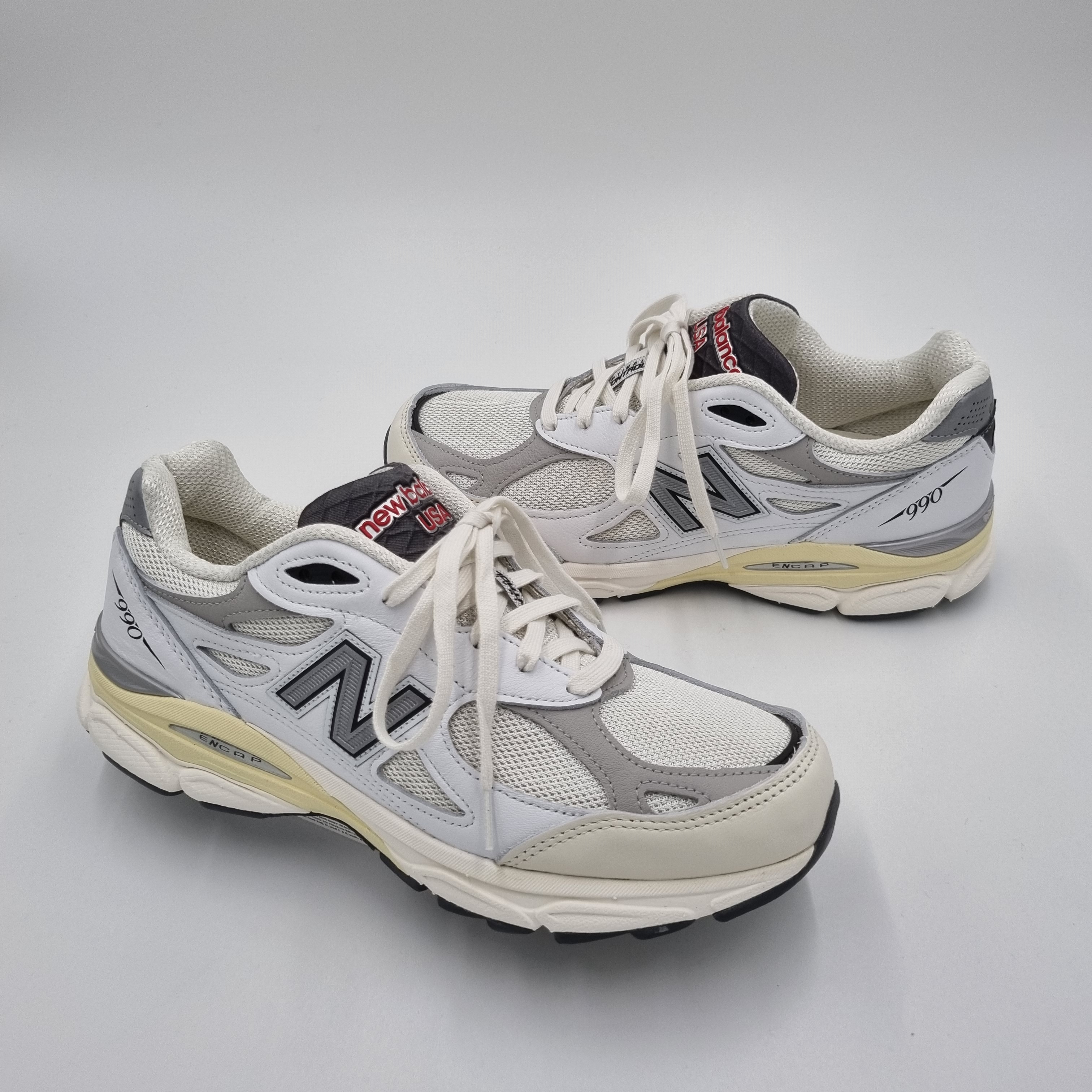 New Balance 990v3 Made in USA Sea Salt 착용 스타일