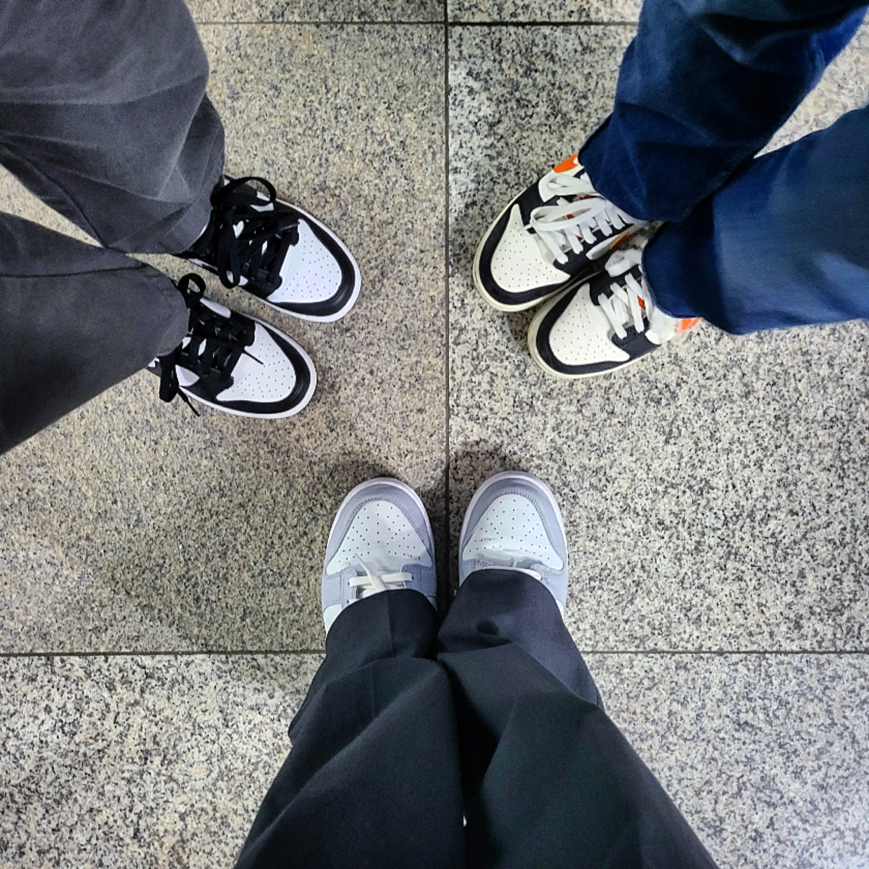 (W) Nike Dunk Low Black, Nike Dunk Low Retro Wolf Grey 착용 스타일