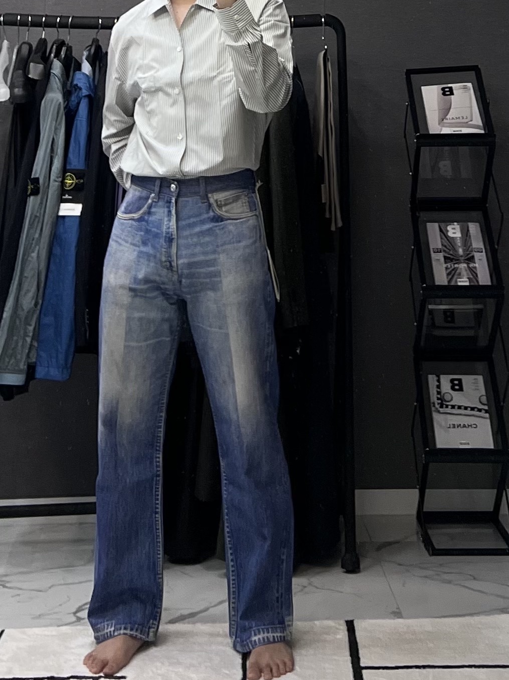 Our Legacy Third Cut Digital Dual Denim 착용 스타일