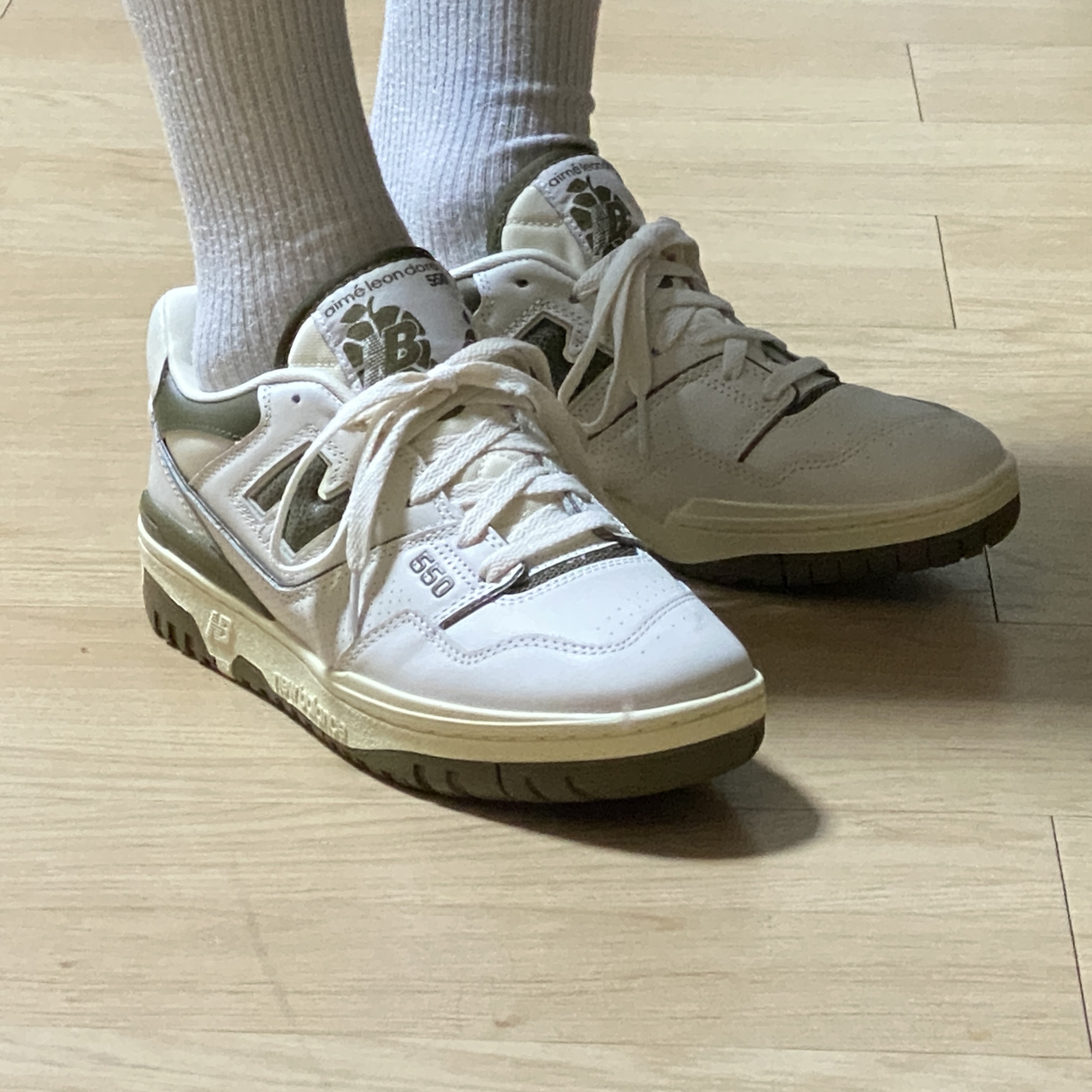 New Balance x Aime Leon Dore 550 Olive 착용 스타일