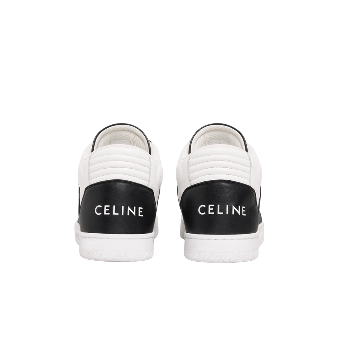 셀린느 CT-02 미드 벨크로 카프스킨 스니커즈 화이트 블랙(Celine CT-02 Mid Velcro Calfskin Sneakers White Black) - 3