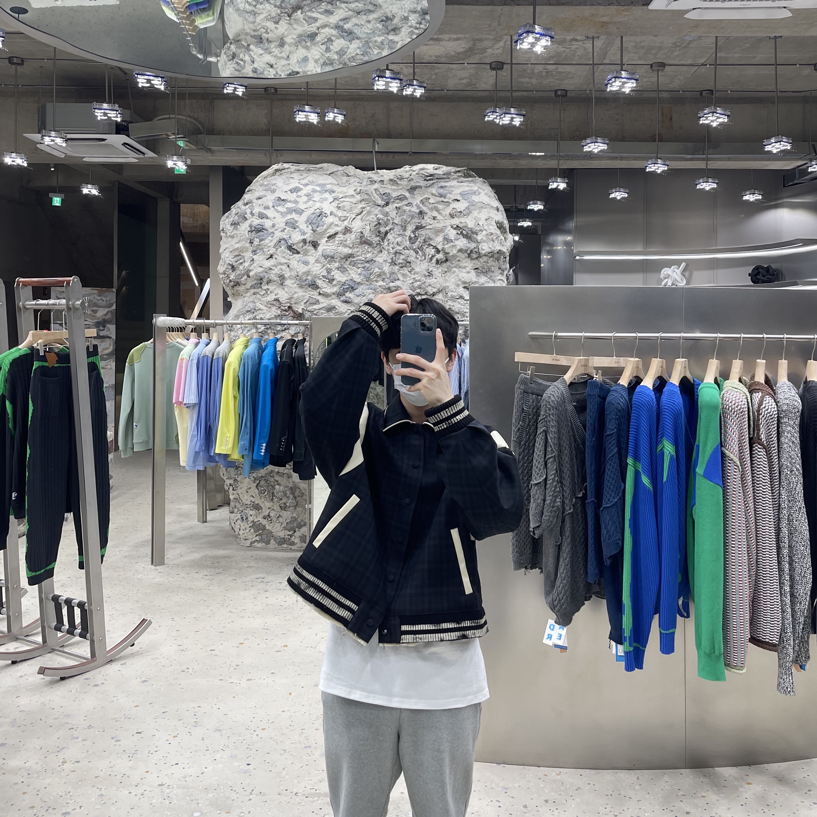 Ader Error Tedd Jacket Noir 착용 스타일